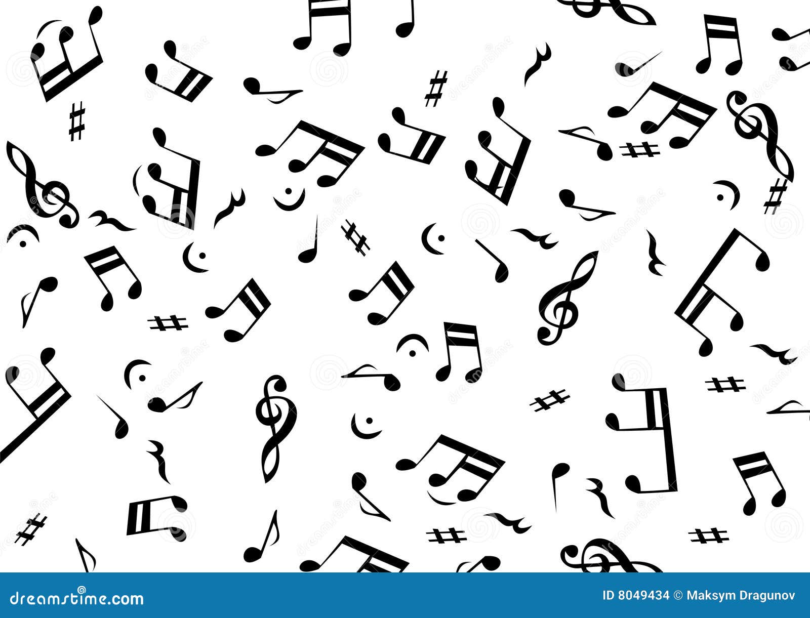 Music Notes stock vector. Illustration of element, concert - 8049434