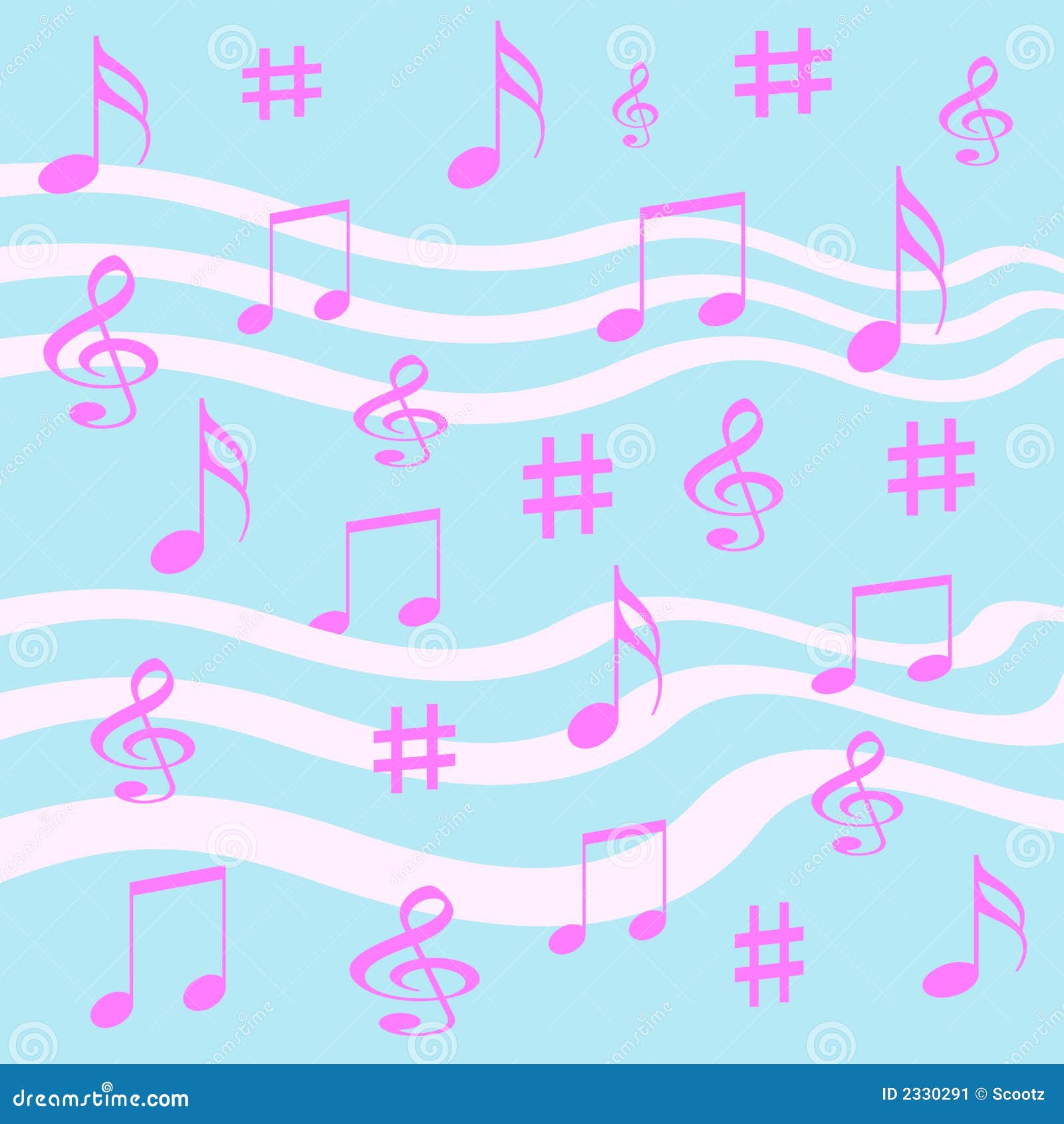 Music notes gift wrap stock illustration. Illustration of clip 2330291