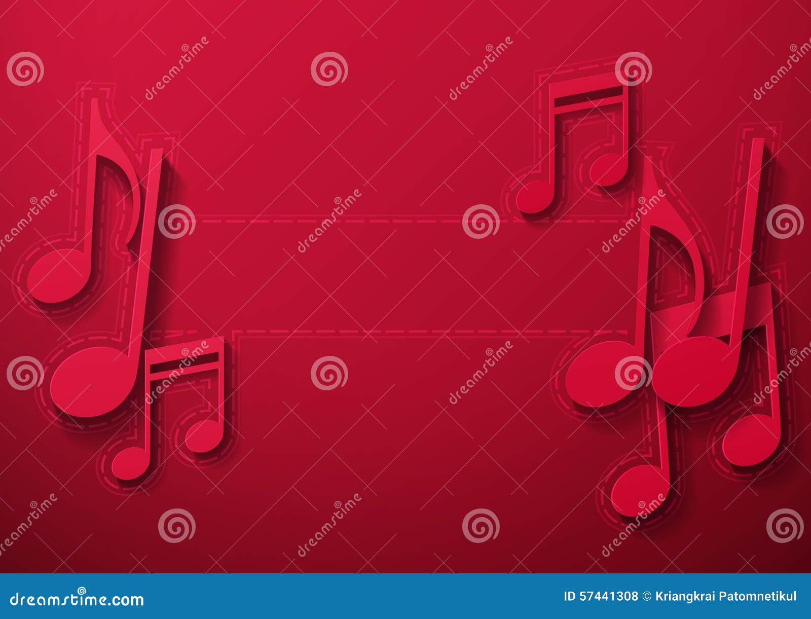 Music Notes on Maroon Background Stock Vector Illustration of melody