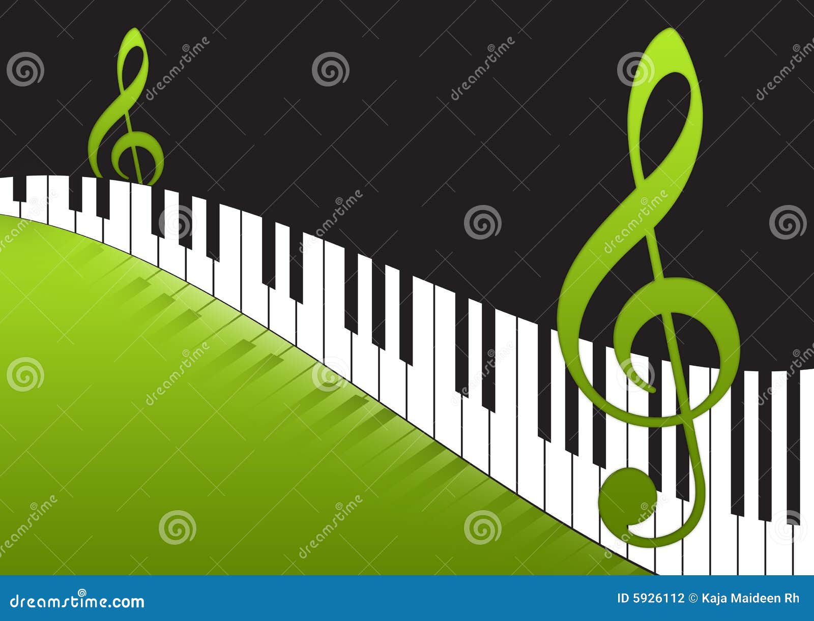 music notes and piano keyboard