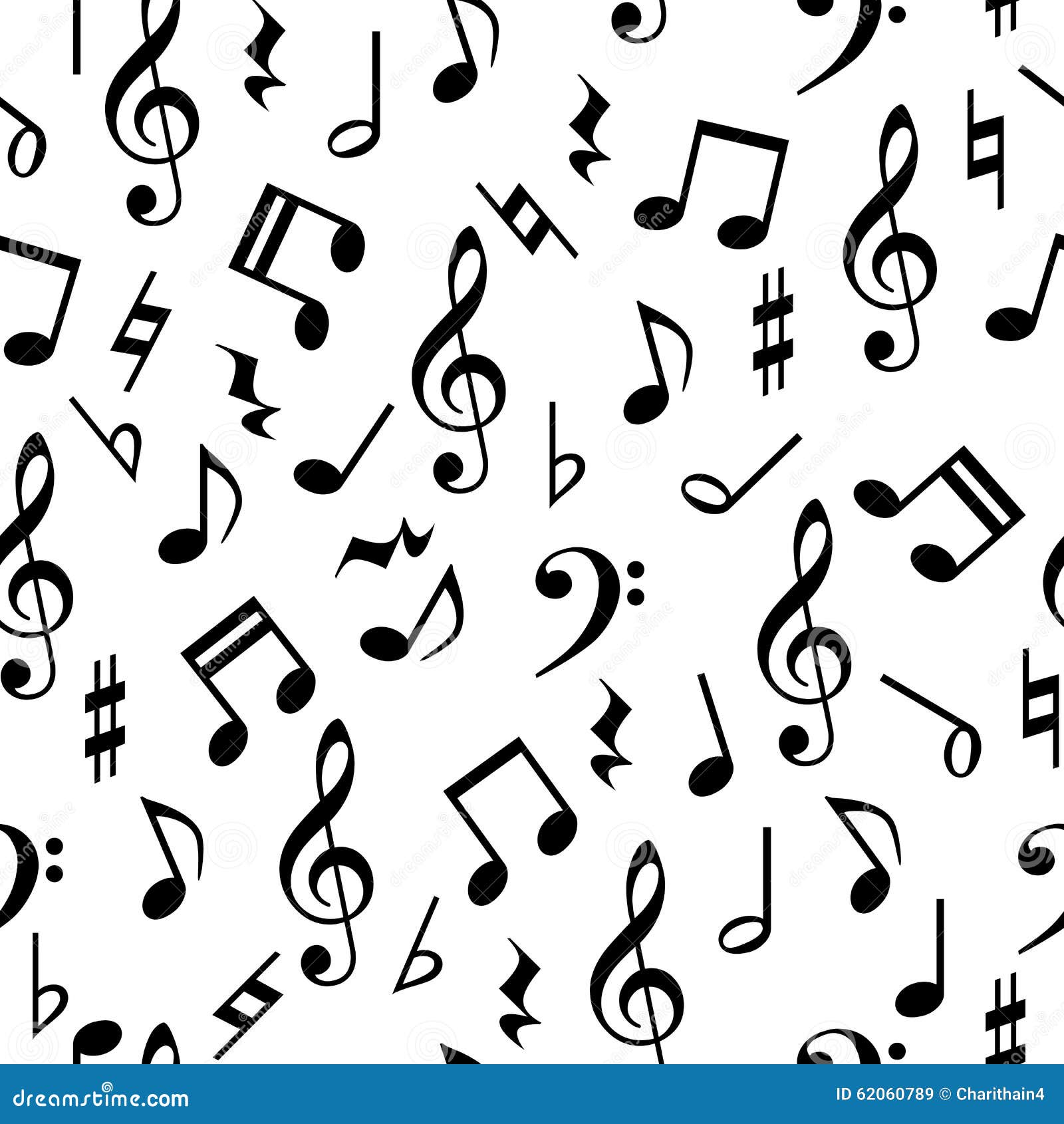 music notes seamless pattern