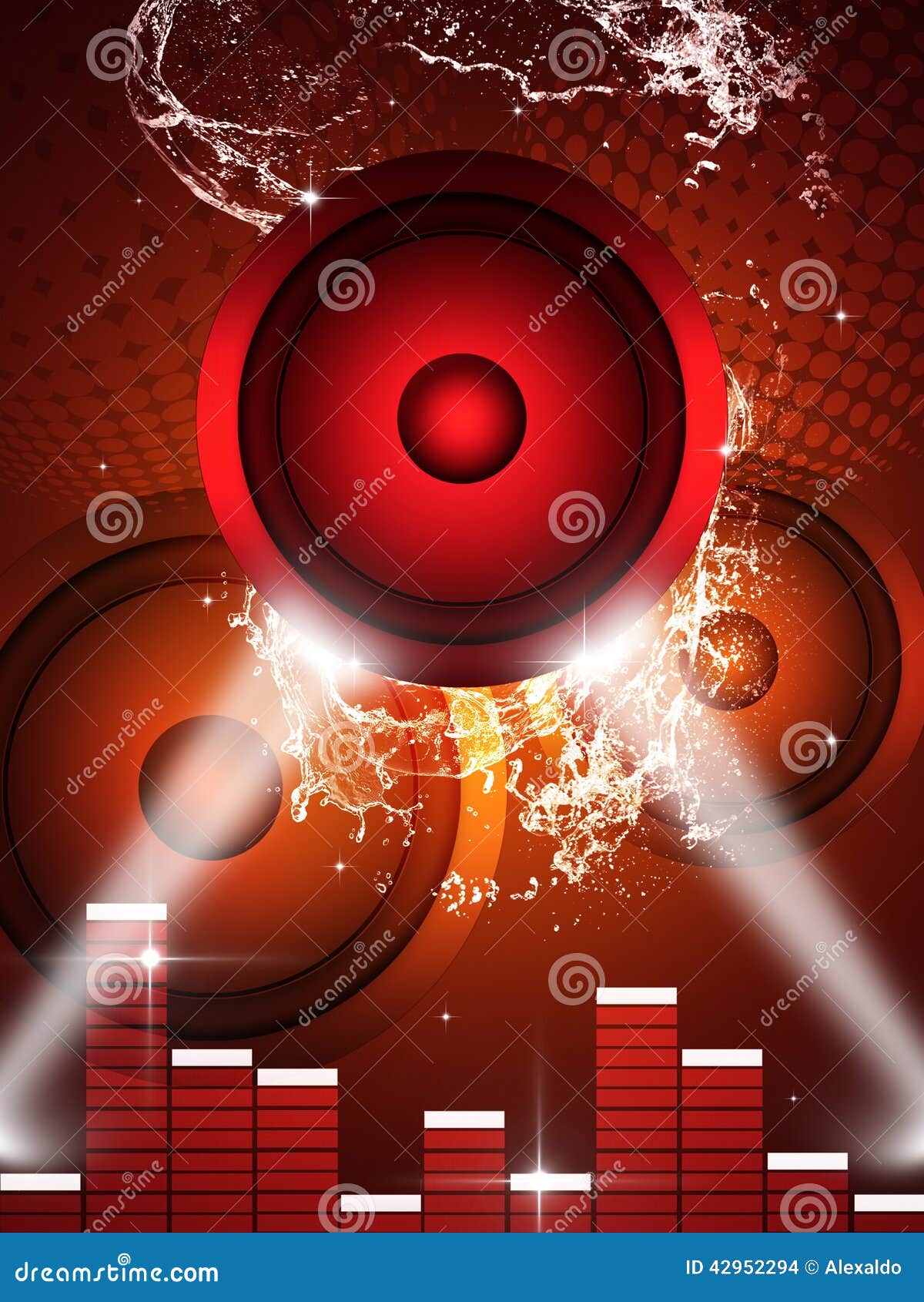Music Party Background stock illustration. Illustration of speaker ...