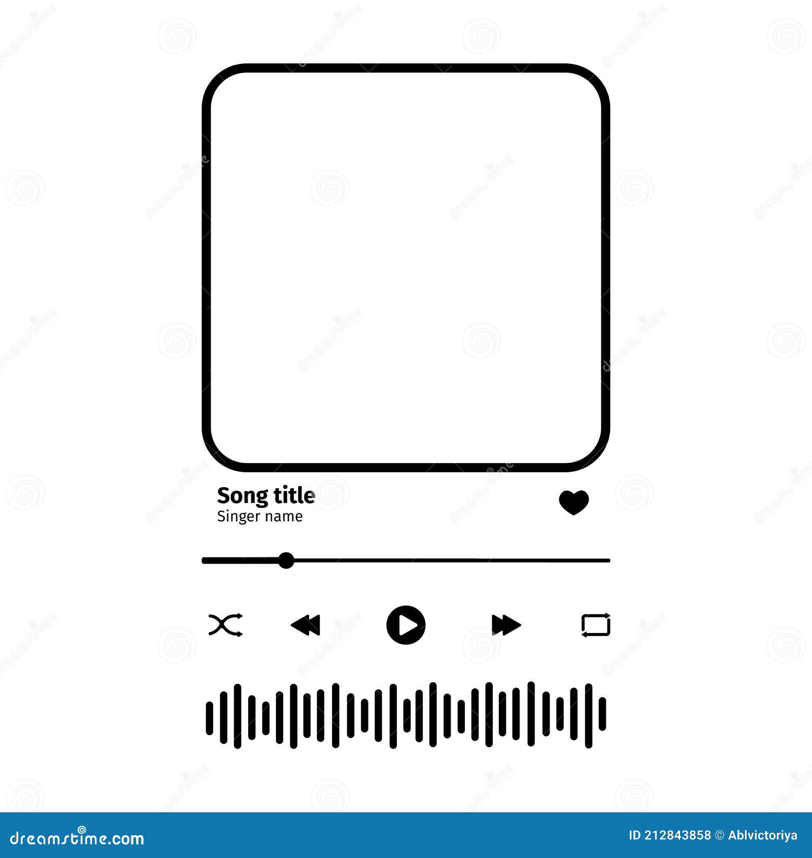 Music player design play button Royalty Free Vector Image