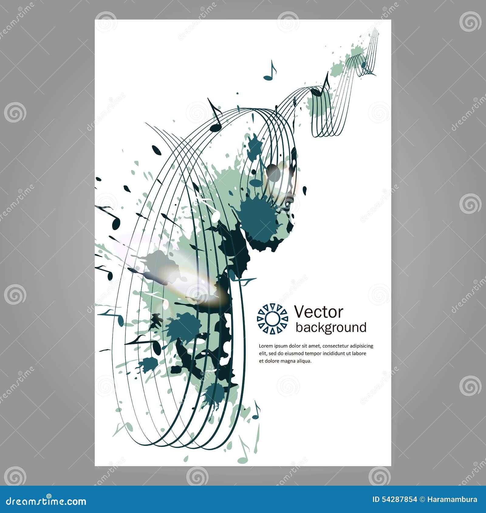 Corporate style - music. Poster. Vector.