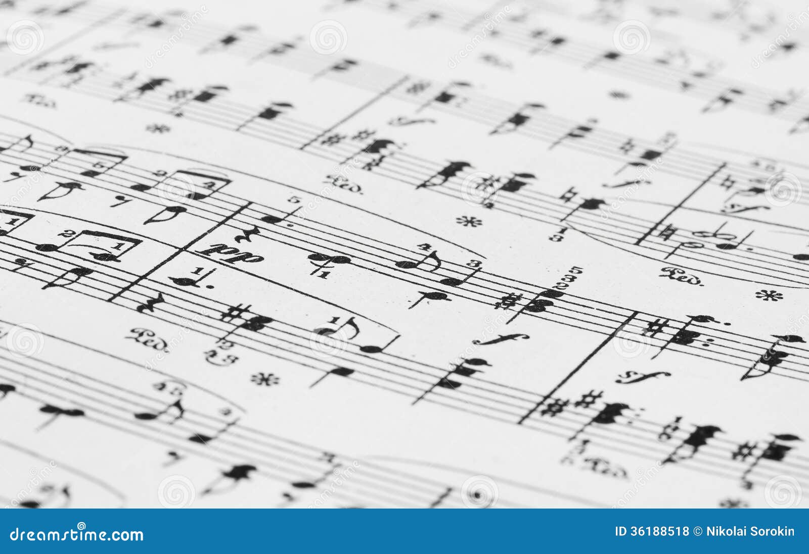 Music sheet stock photo. Image of paper, opera, musician 36188518