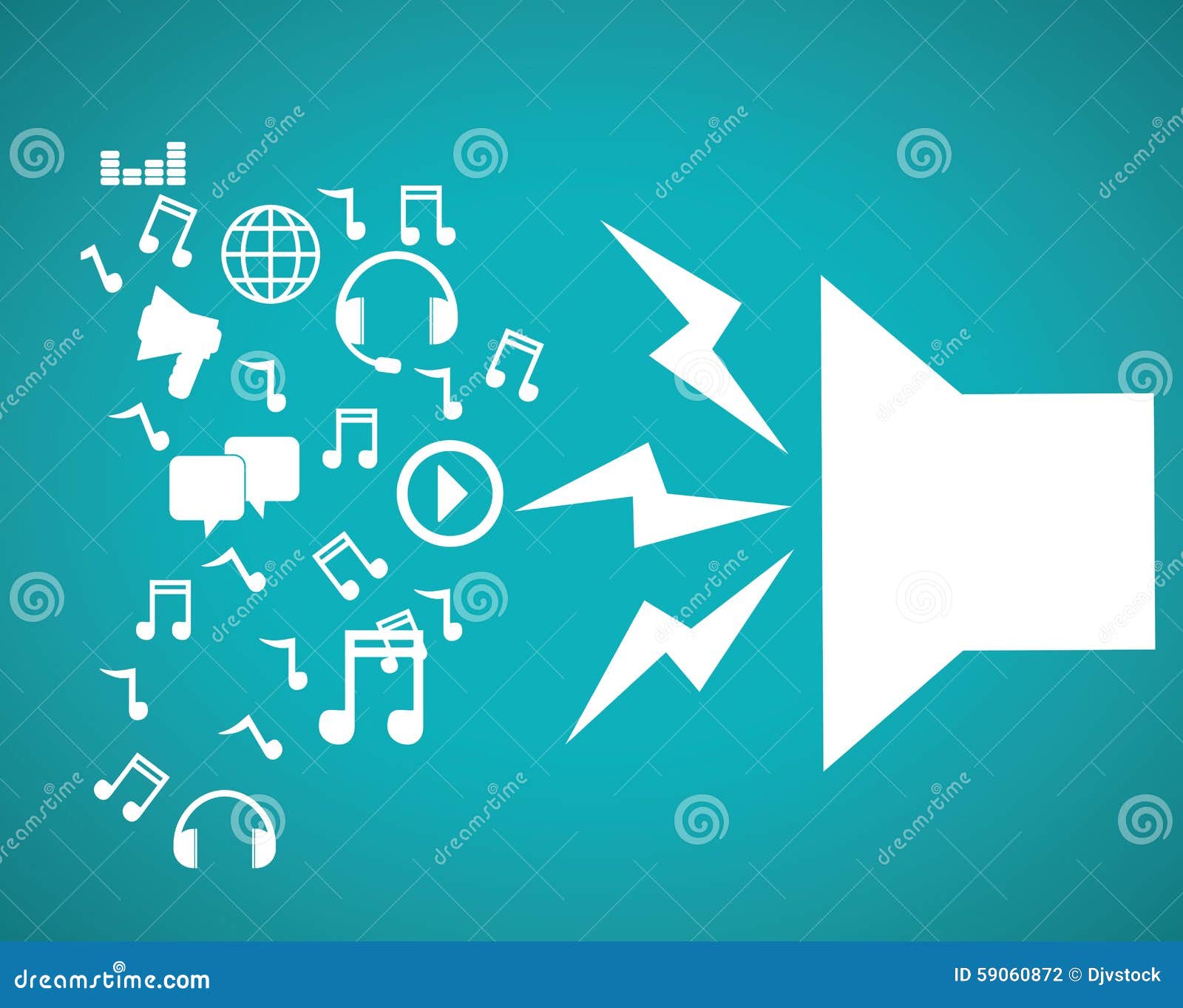 Music and Sound design stock vector. Illustration of event 59060872
