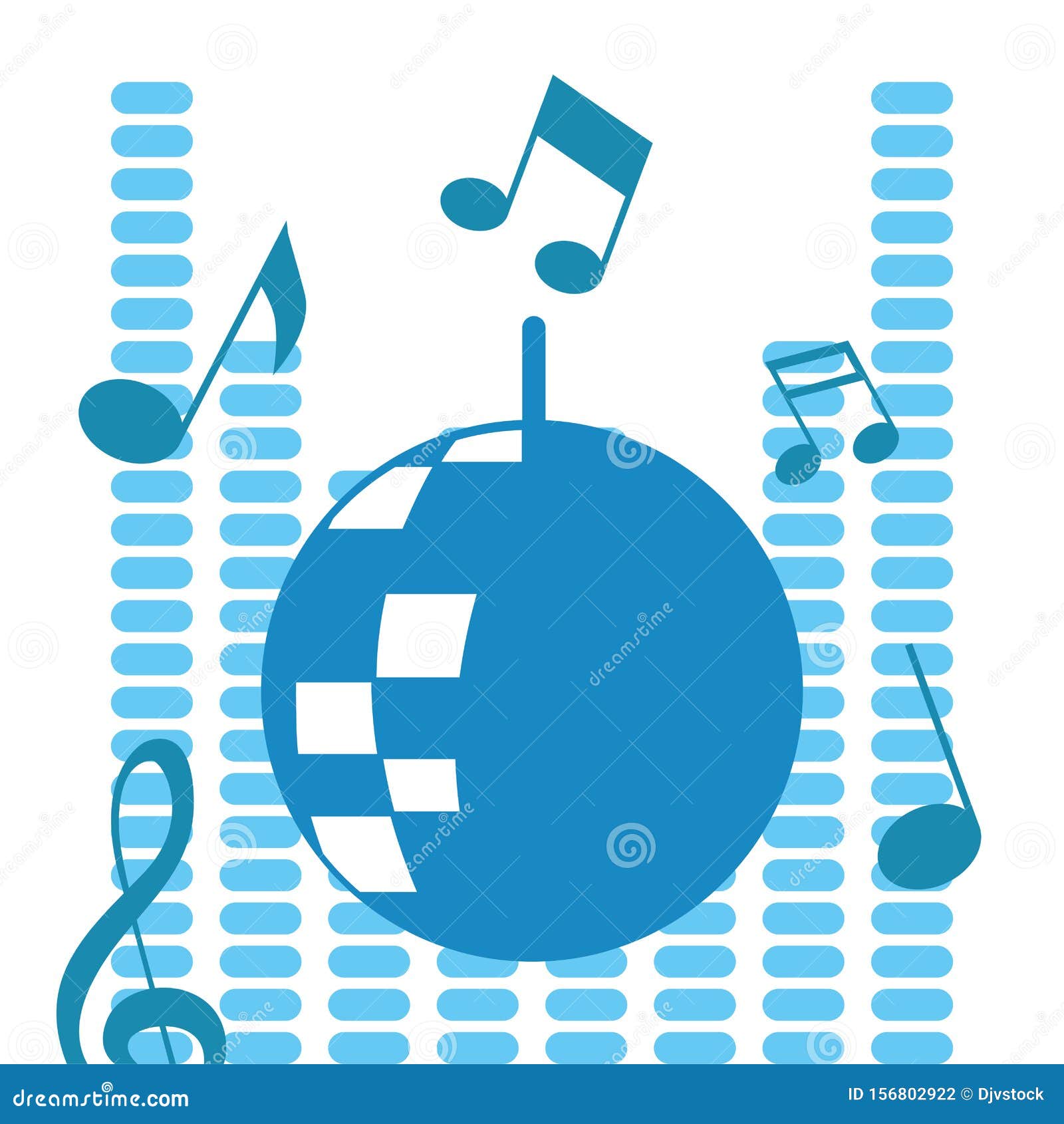 Music Sound Flat Design Style Stock Illustration Illustration of