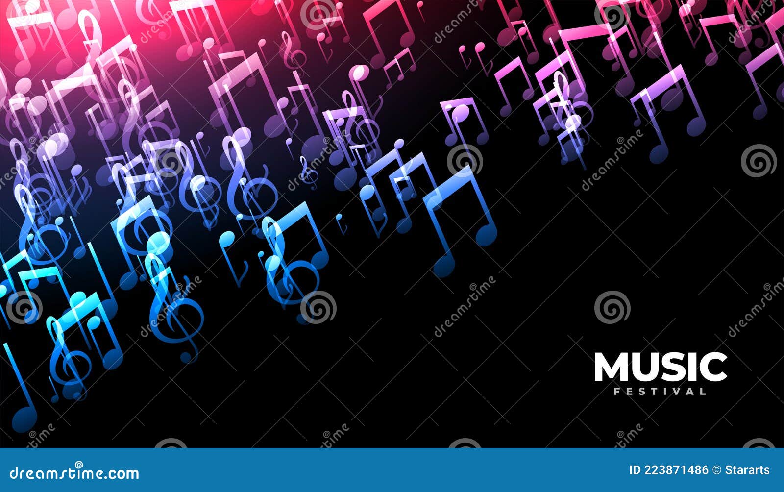 Music Sound Notes Background Design Stock Vector Illustration of