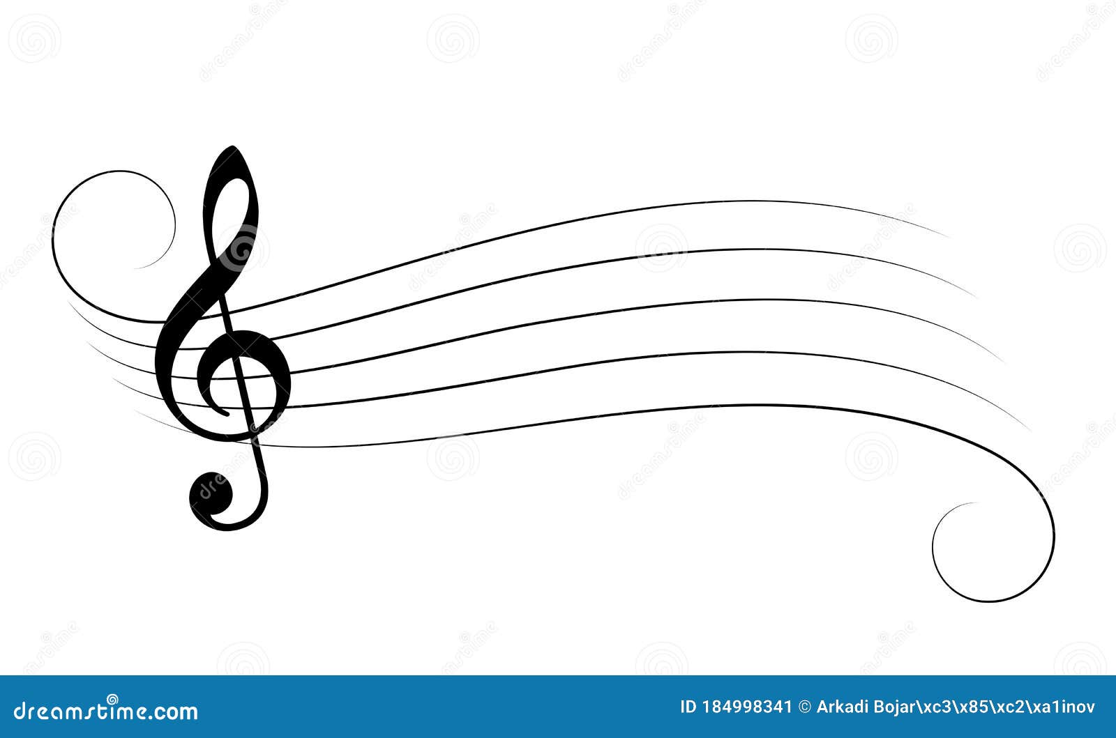 Treble Clef Logo. Cartoon Vector | CartoonDealer.com #93579467