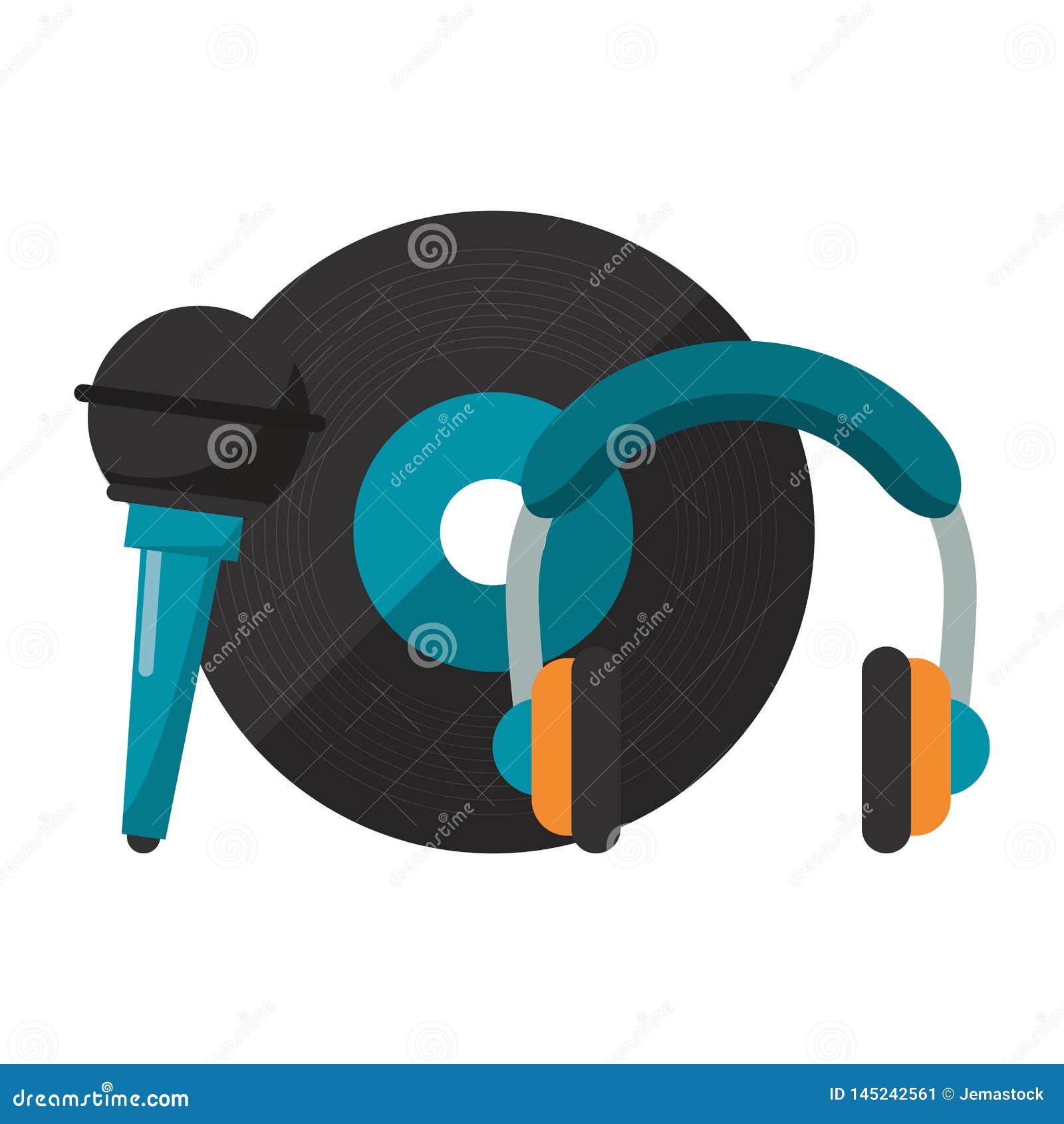 Music and studio equipment stock vector. Illustration of melody 145242561