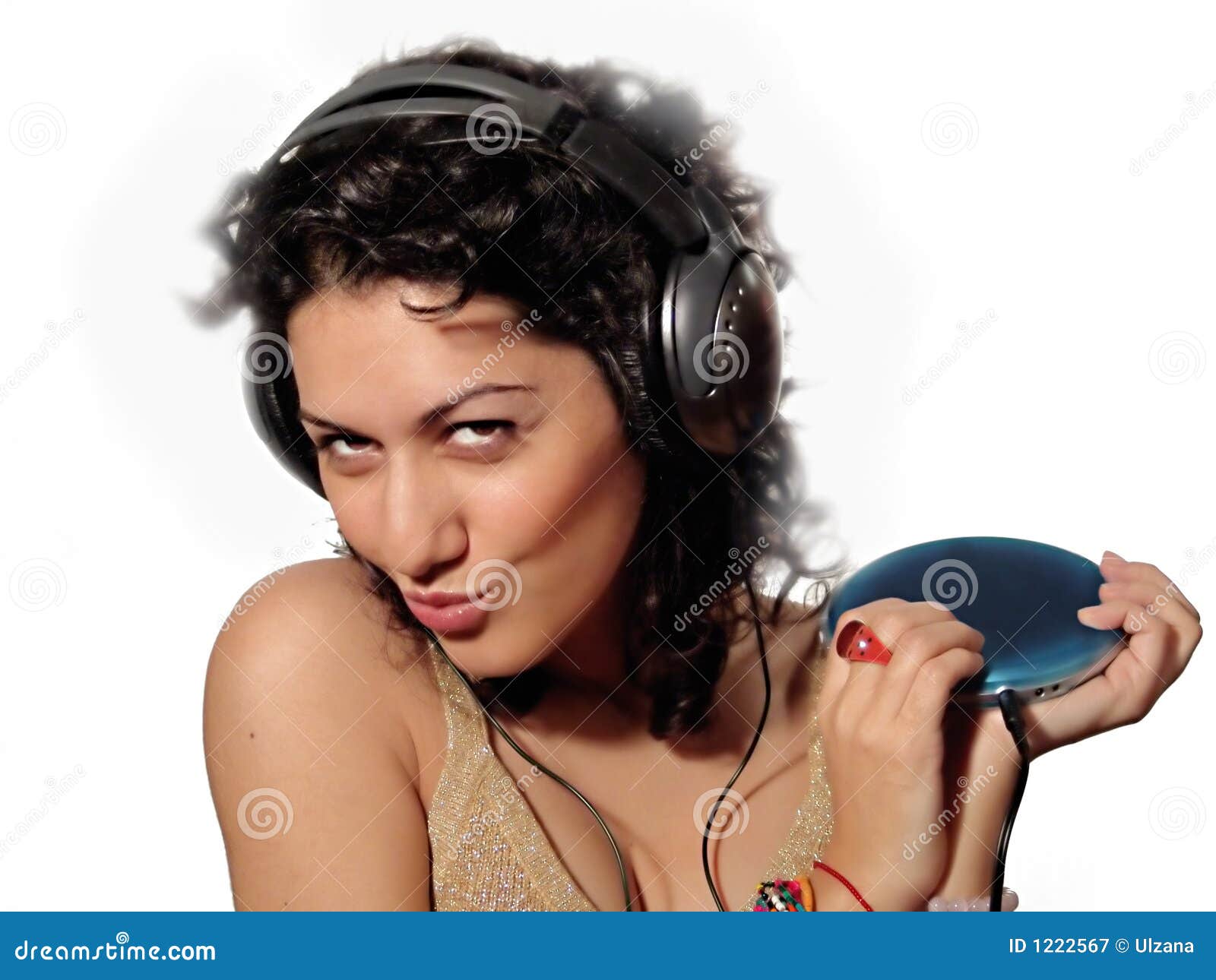 Musictime stock image. Image of headphones, player, close 1222567