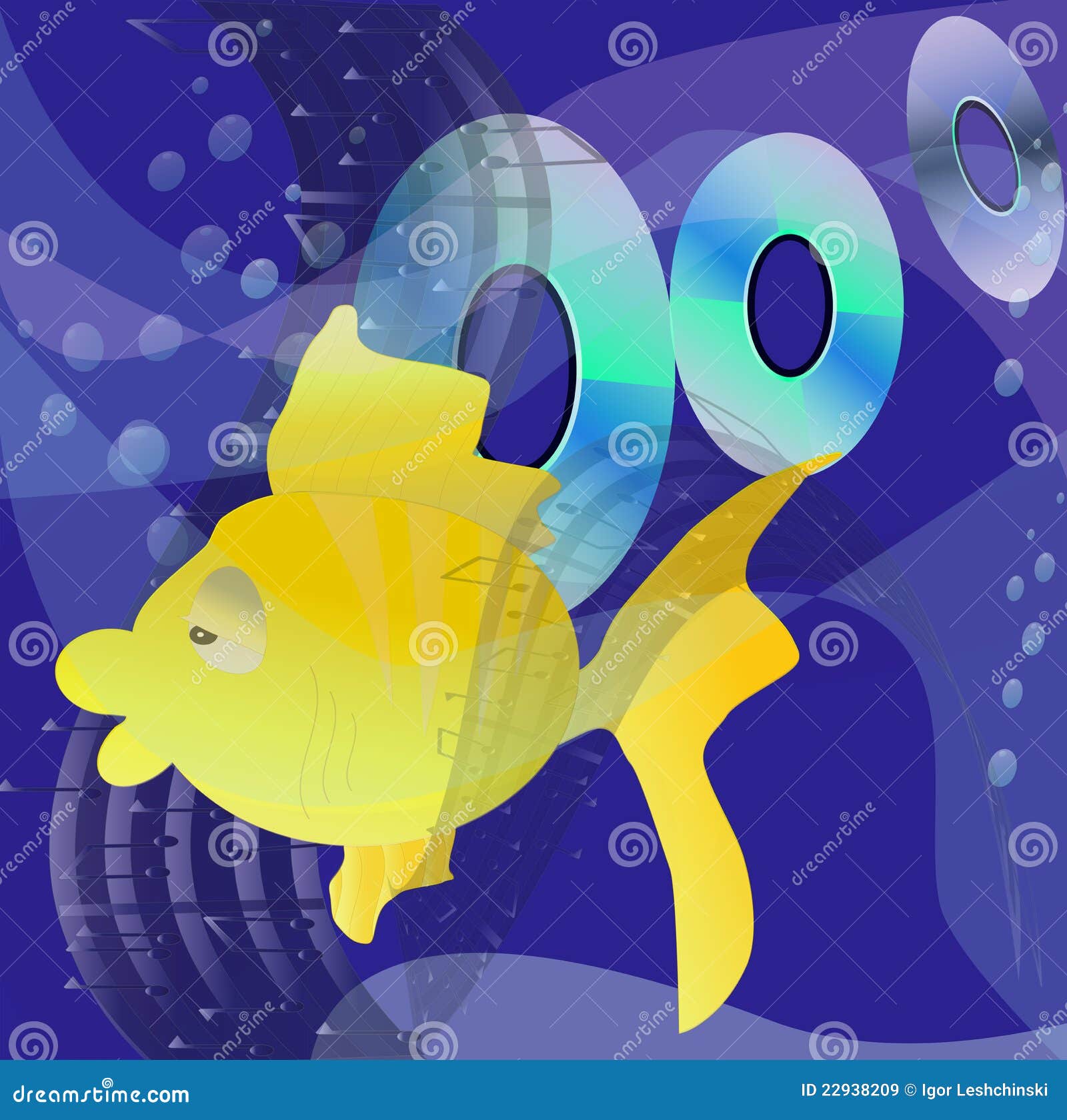 Music underwater stock vector. Illustration of fish, beauty 22938209
