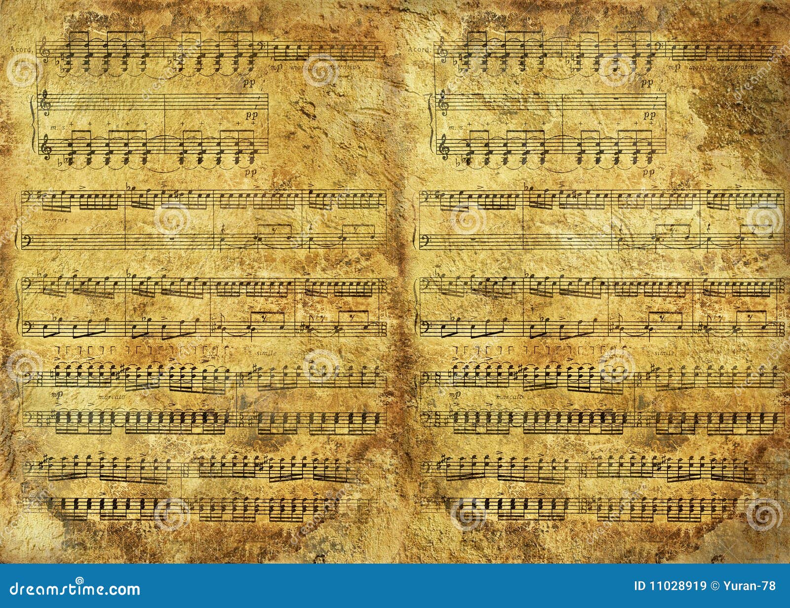 Musical background stock image. Image of parchment, scrap 11028919