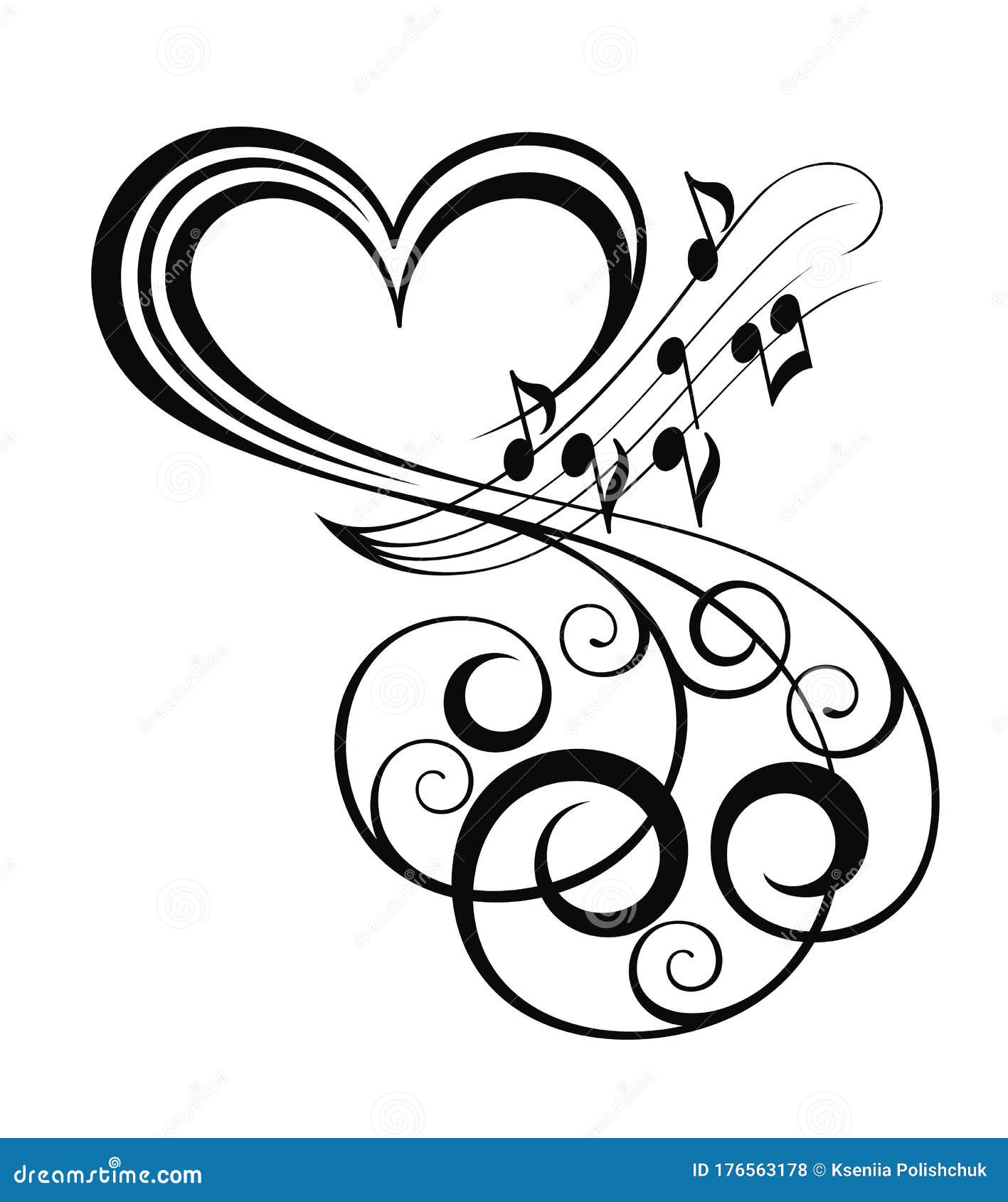 Best Photos of Music Note Heart  Music Note Heart Tattoo Heart    ClipArt Best  ClipArt Best