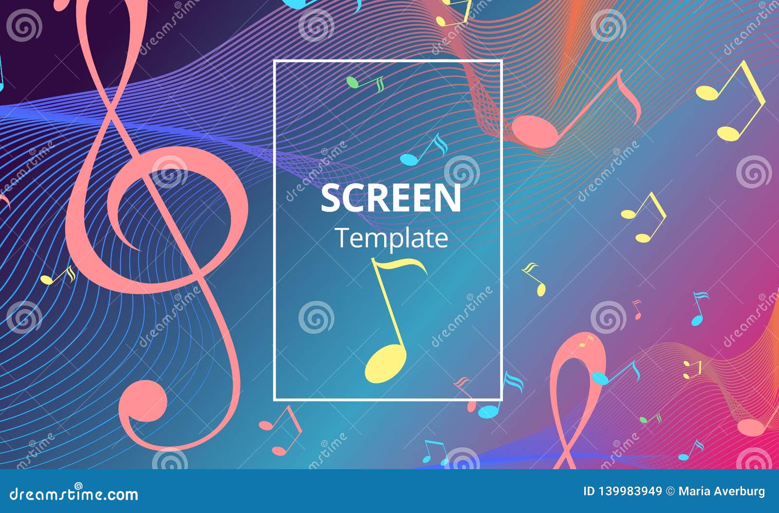 Musical Banner with Colored Key Notes. Abstract Music Background. Vector  Paper Illustration. Stock Vector - Illustration of composer, classical:  139983949