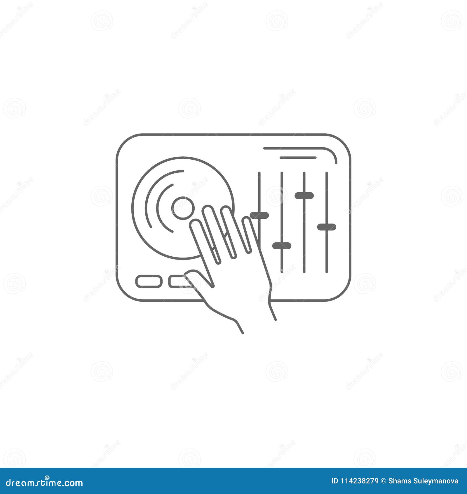 Musical DJ Mixer Icon. Simple Element Illustration. Musical DJ Mixer Symbol  Design Template Stock Illustration - Illustration of play, audio: 114238279