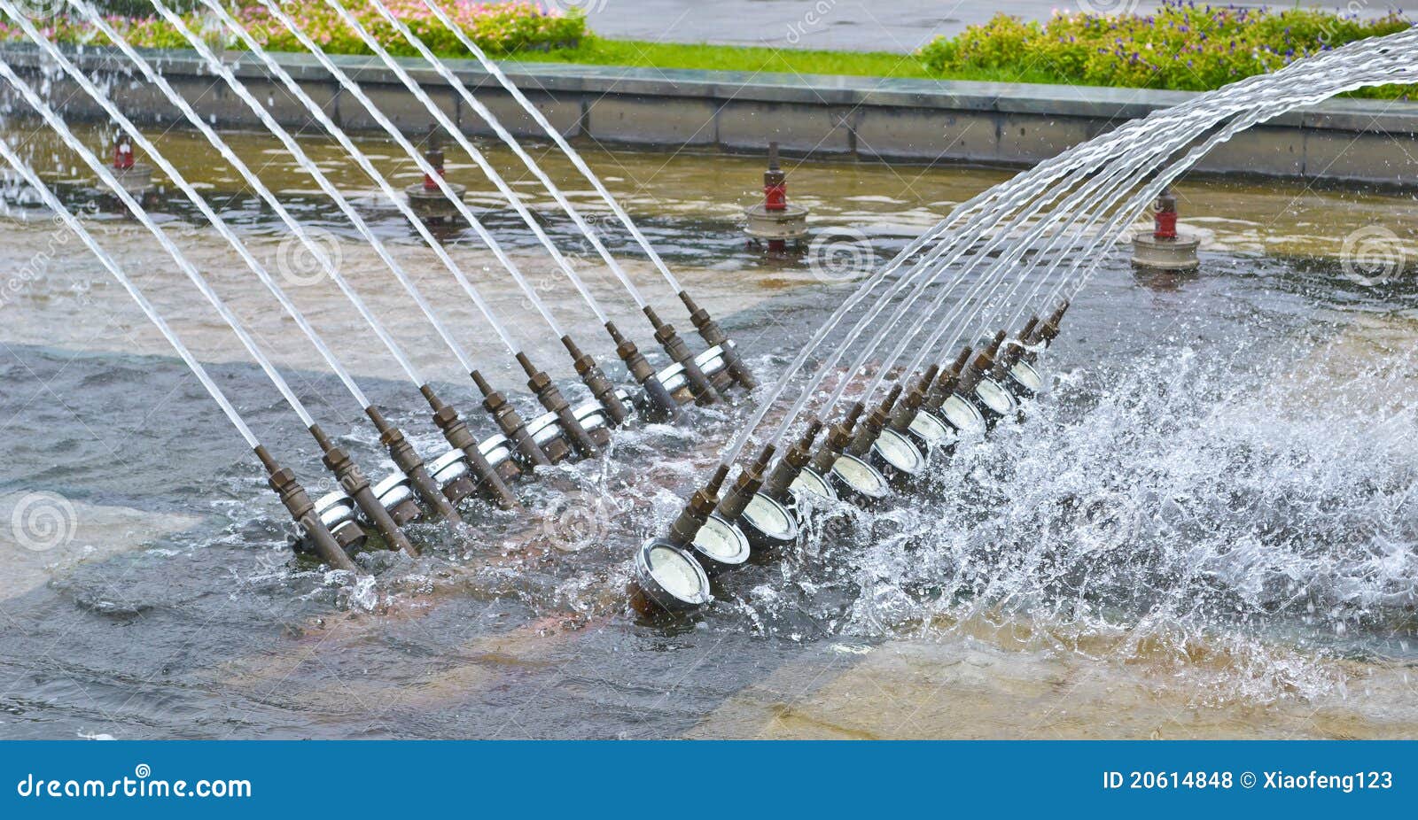 Musical fountain equipment stock photo. Image of outdoor 20614848