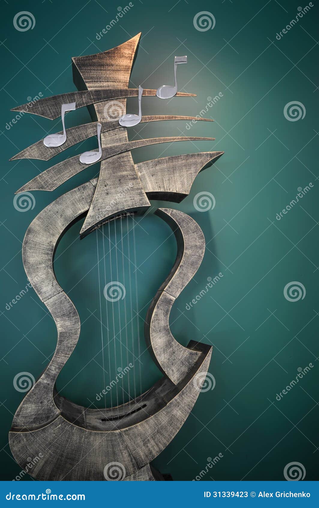Musical Instrument Art Statue Editorial Stock Photo Image of