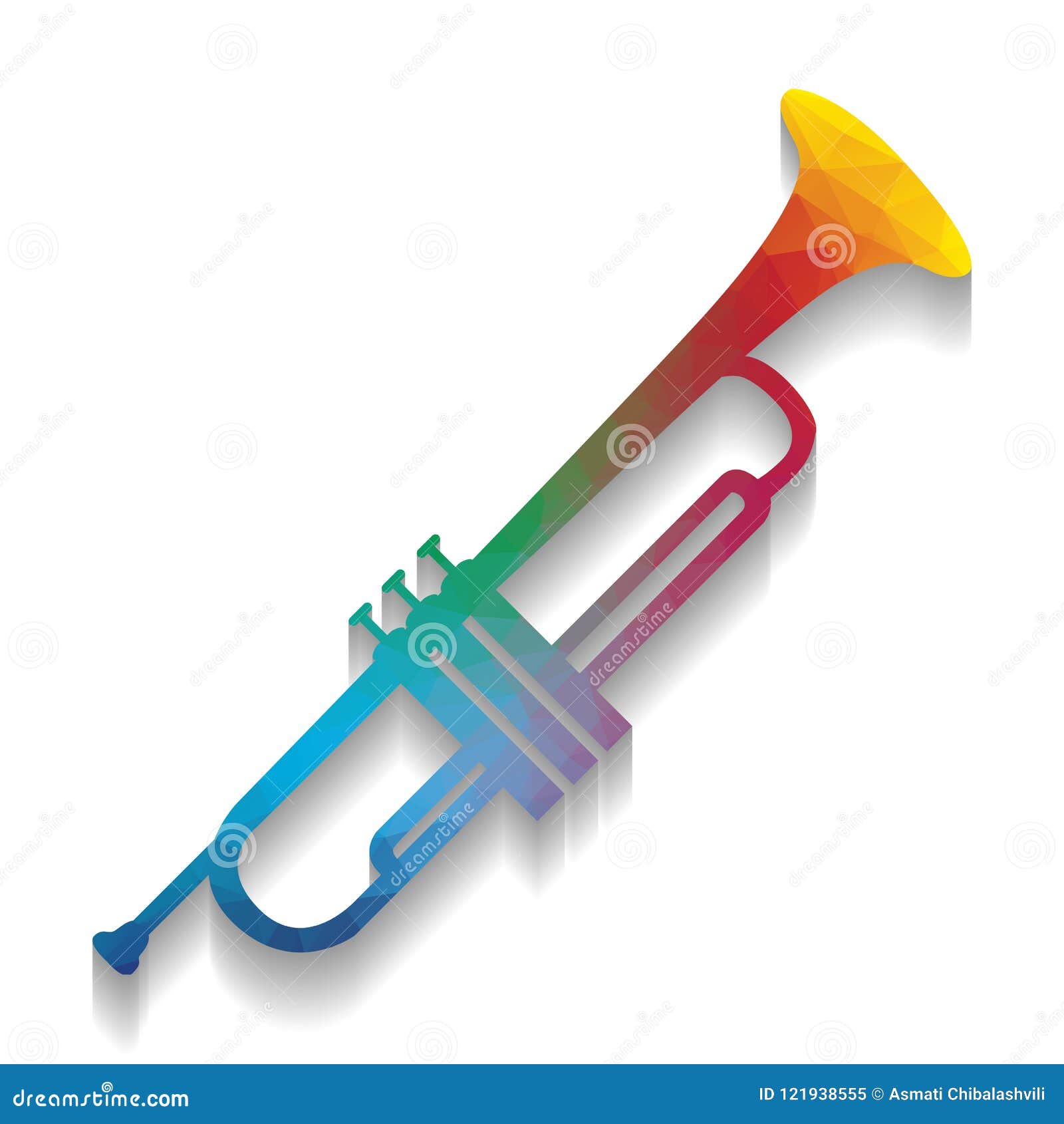 Musical Instrument Trumpet Sign. Vector Stock Vector - Illustration of ...