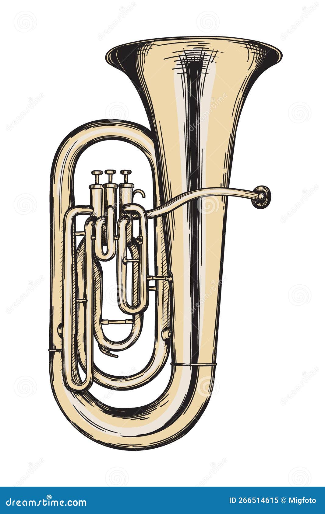 Musical instrument trumpet stock vector. Illustration of 266514615