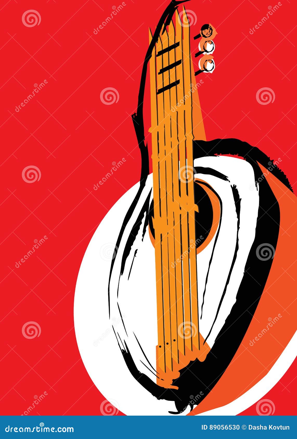Musical Instruments Onion String Music Chart Stock Vector