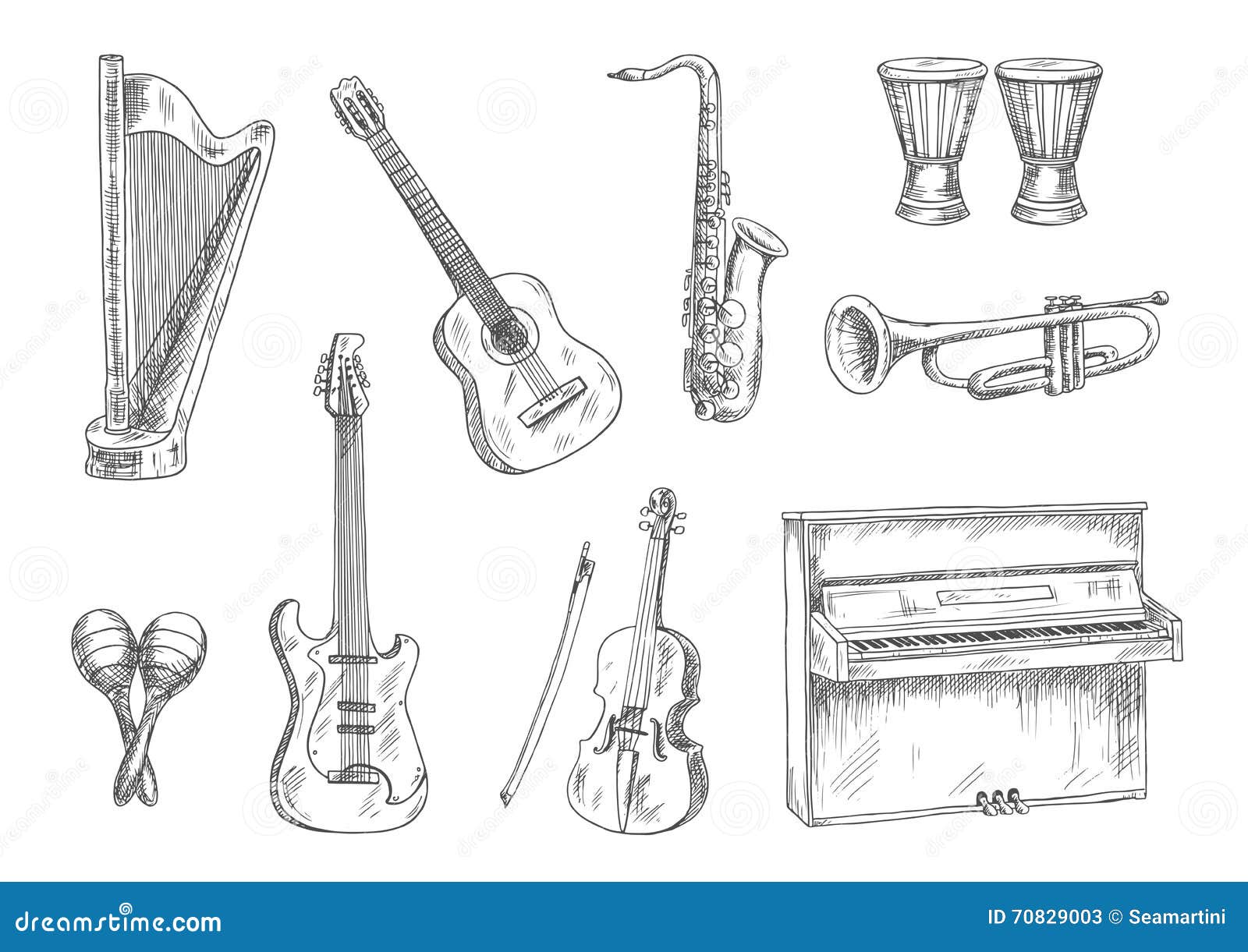 How to Draw Drum, Musical Instruments-vachngandaiphat.com.vn