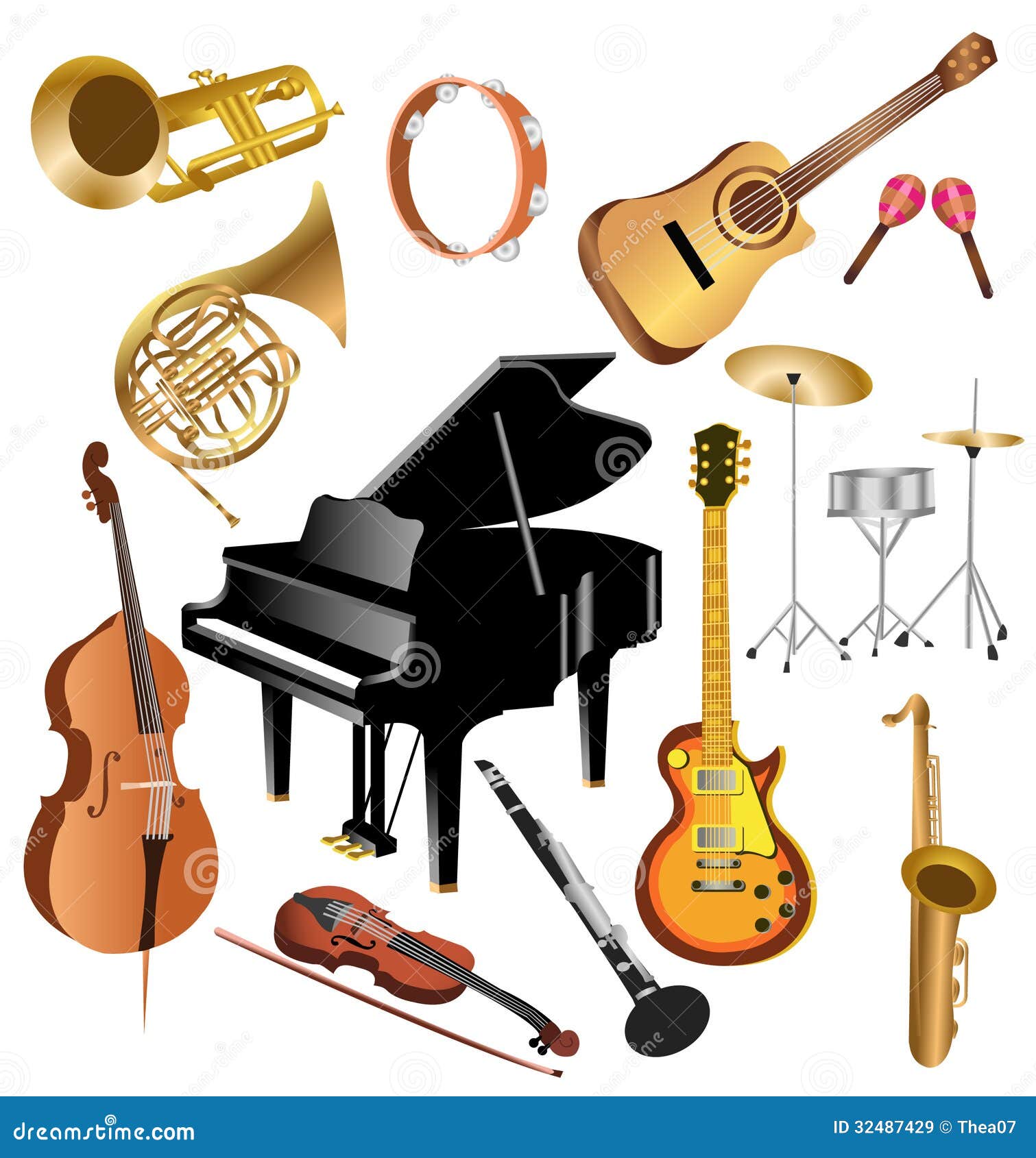 Musical instruments stock vector Illustration of artwork Musical instruments stock vector Illustration of artwork