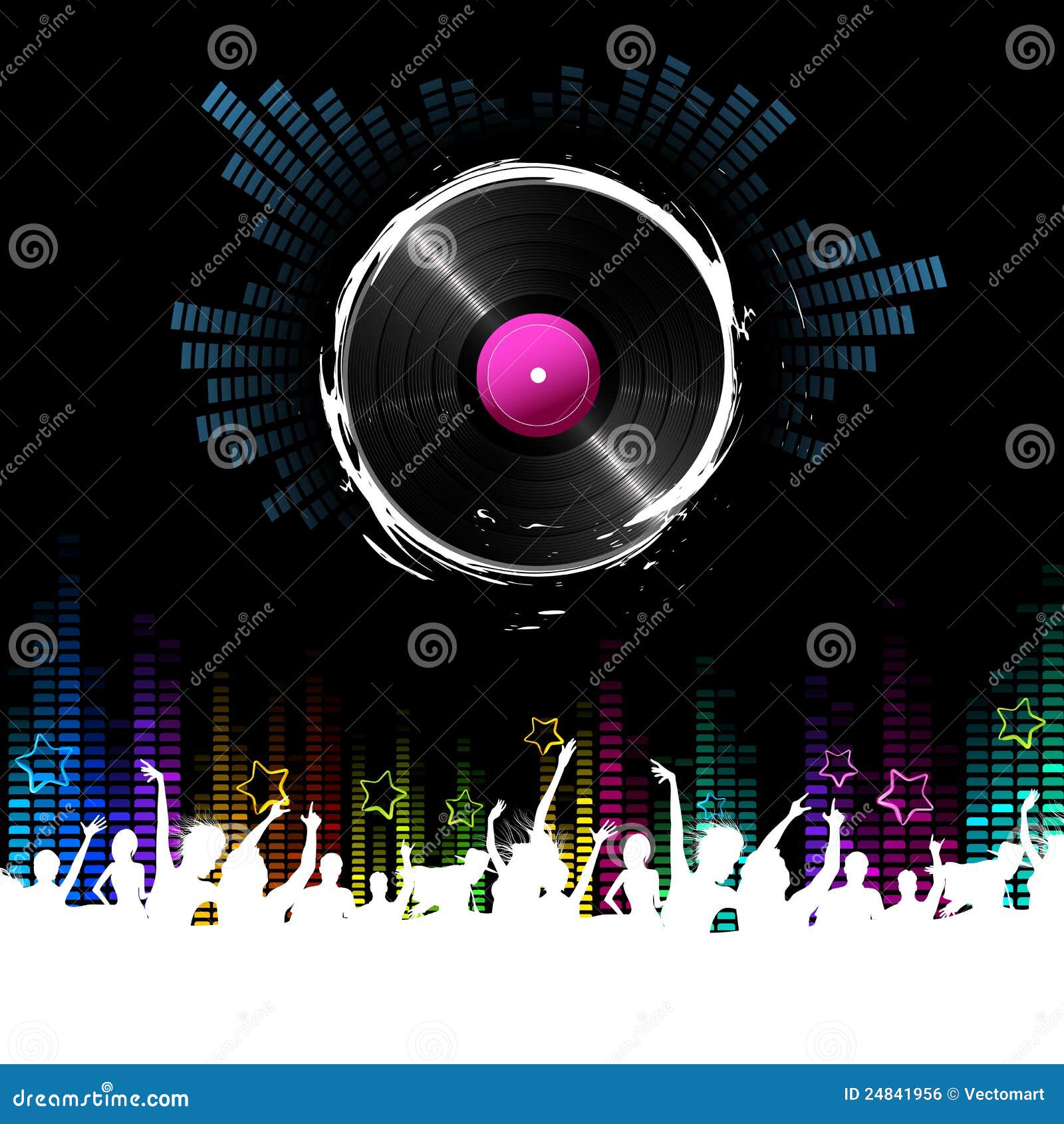 Musical Night stock vector. Illustration of musical, background 24841956