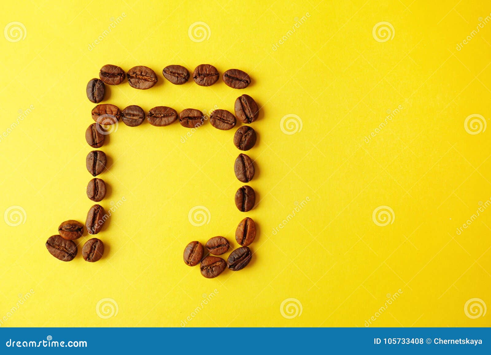 Musical Note Made of Coffee Beans Stock Photo Image of cuisine