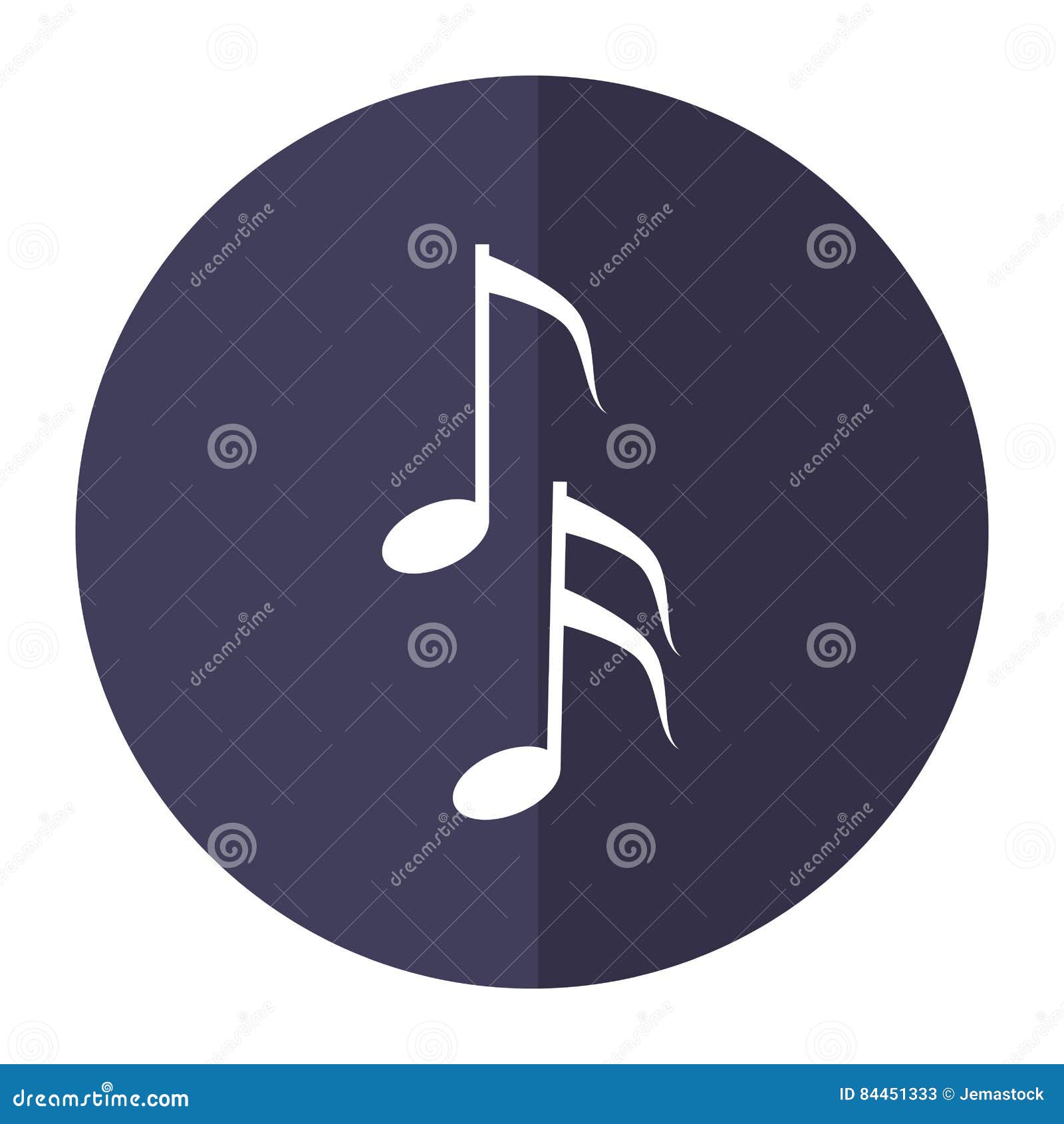 Musical Note Melody Symbol Shadow Stock Vector Illustration of symbol, background 84451333