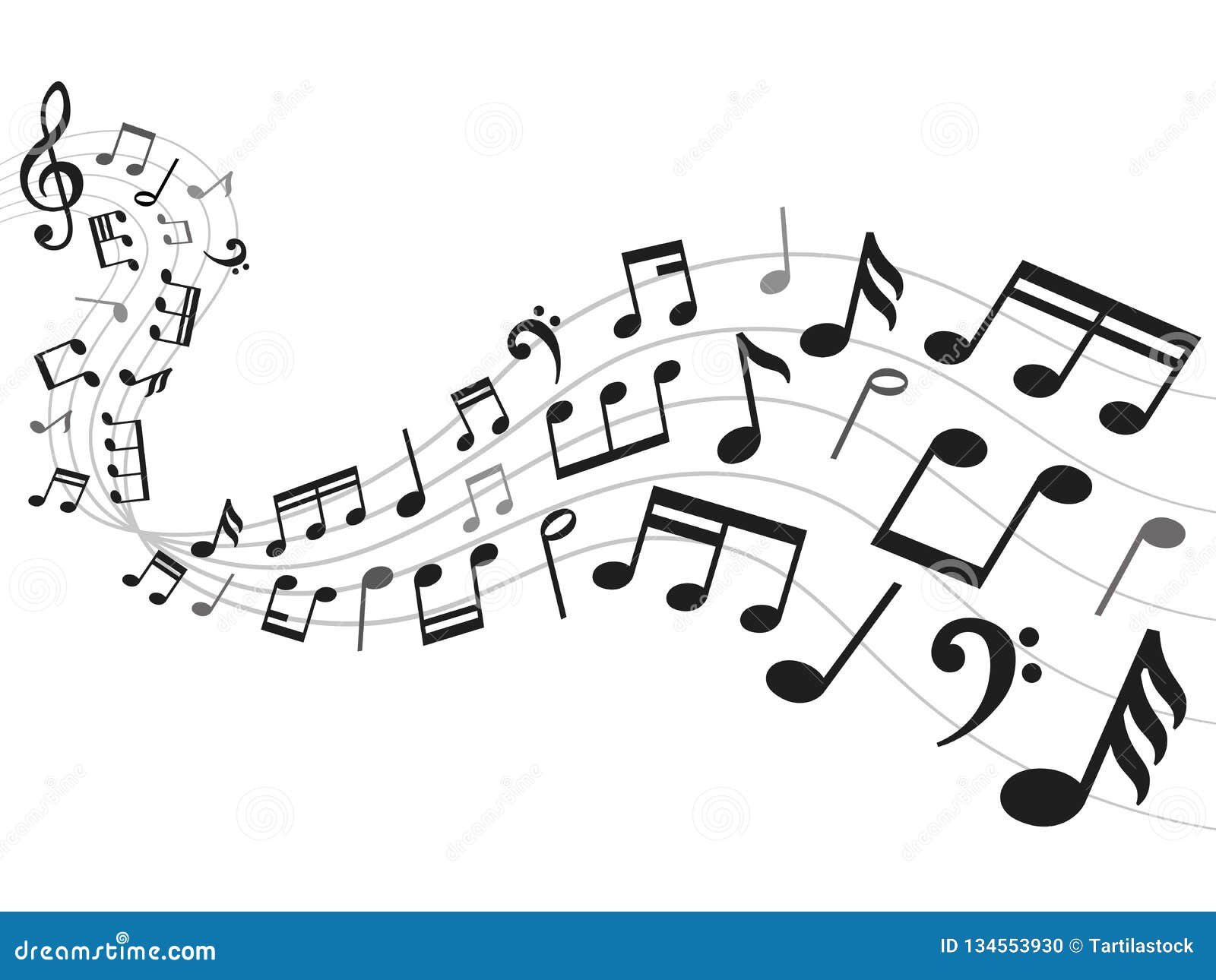 musical notes background. music notation sheet, sound melody and note s  