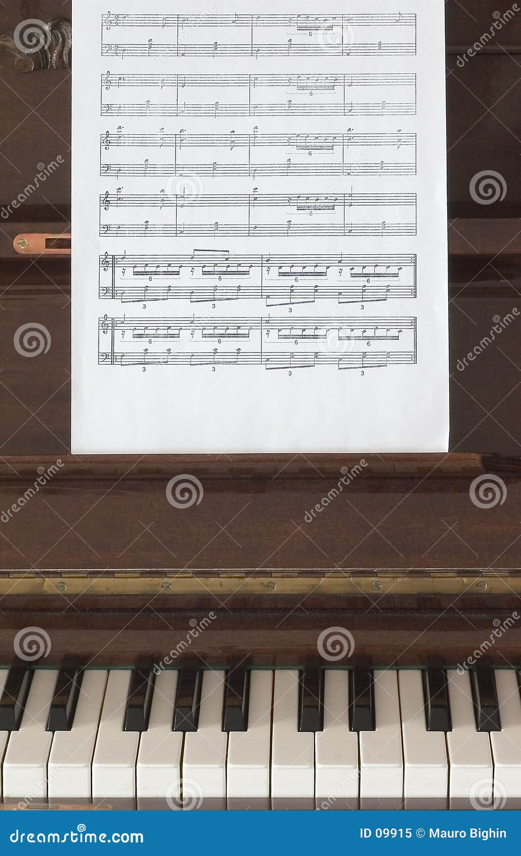 Musical score and piano stock image. Image of arrangement - 9915