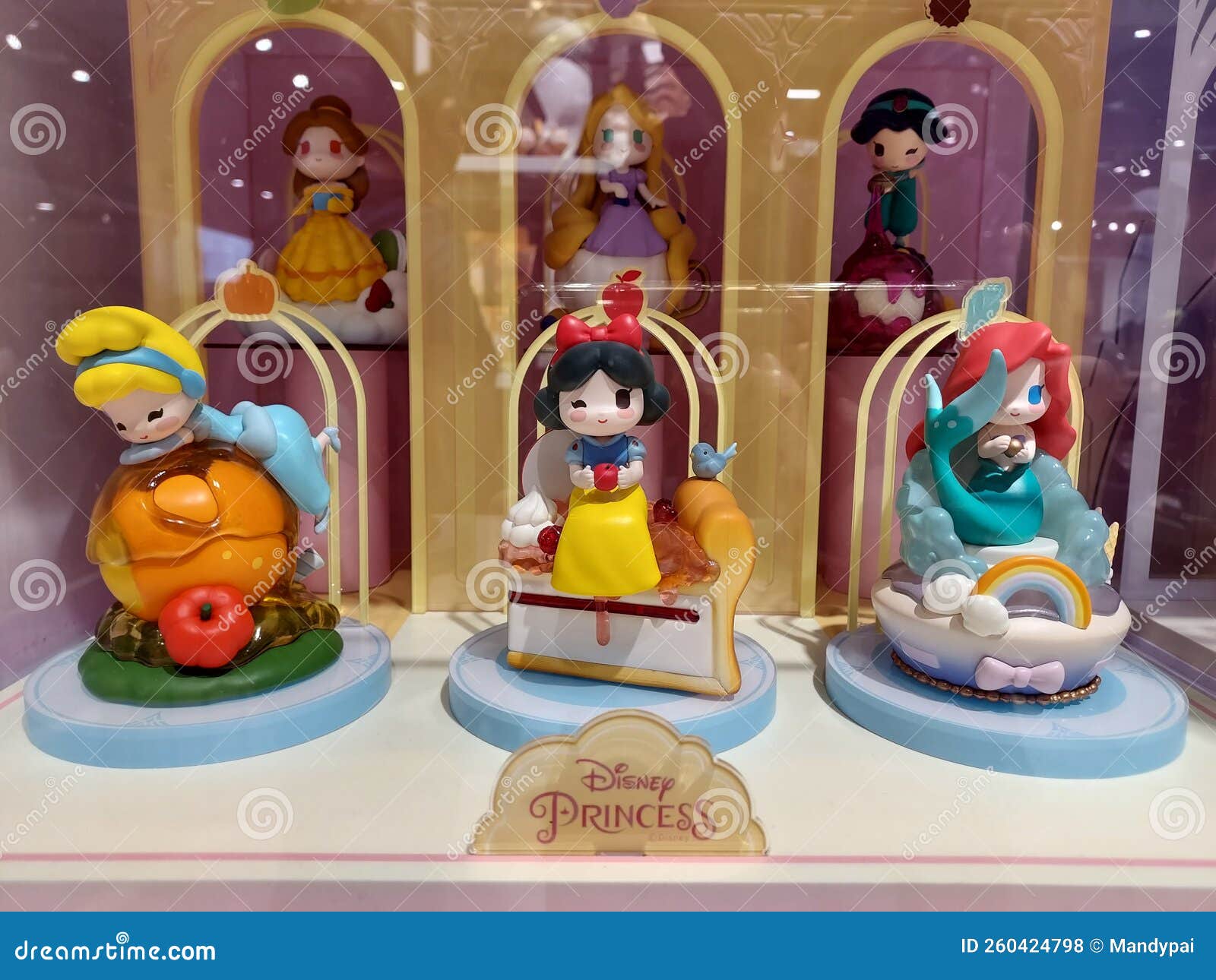 Musical Spinners of Snow White and the Little Mermaid. Editorial Stock