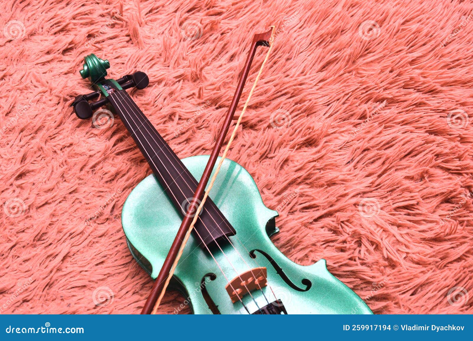Violin with bow stock photo. Image of musician, instrument 259917194