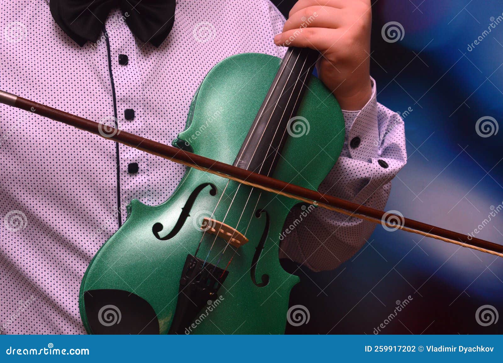 Violin with bow stock photo. Image of artistic, creative 259917202