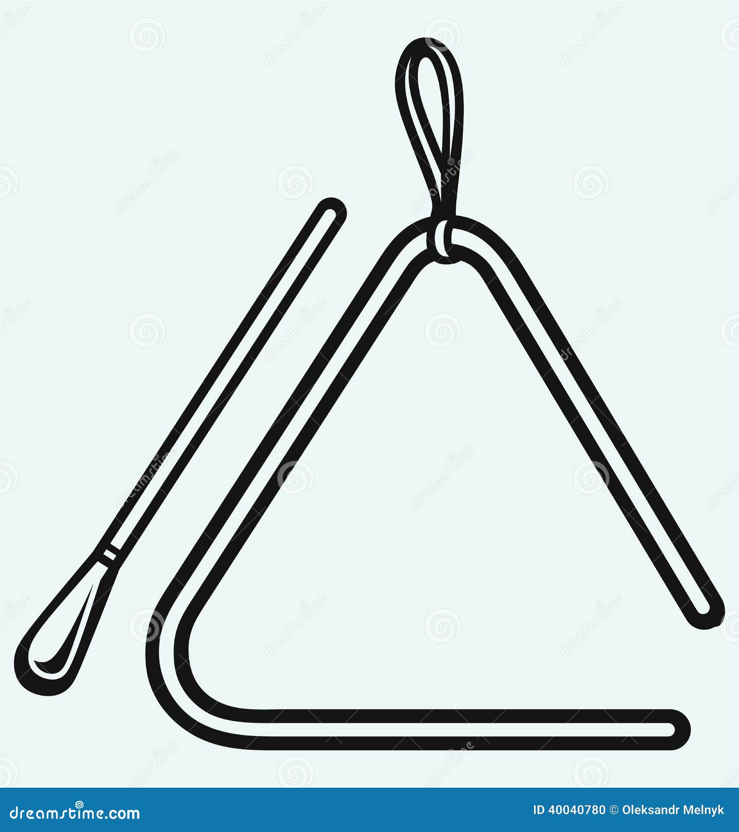 Musical triangle stock vector. Illustration of acoustic 40040780