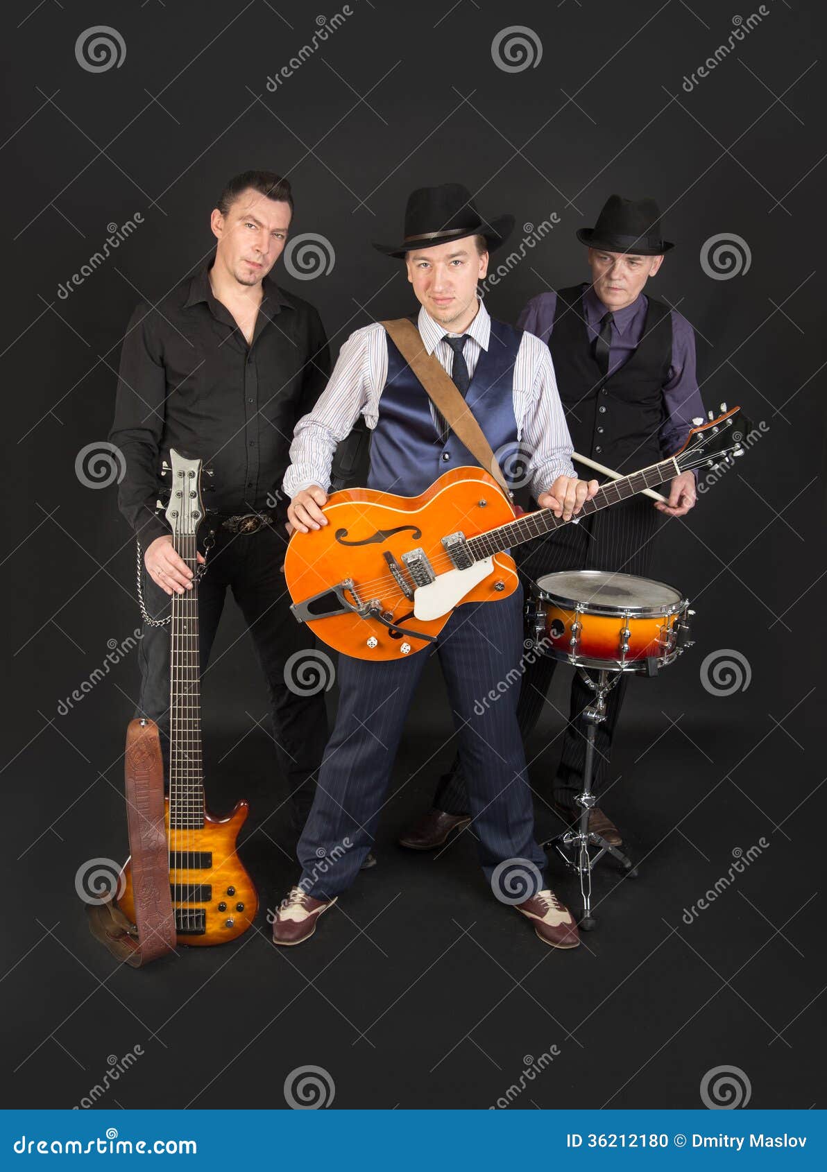 Musical trio stock photo. Image of dark, portrait, instrument 36212180