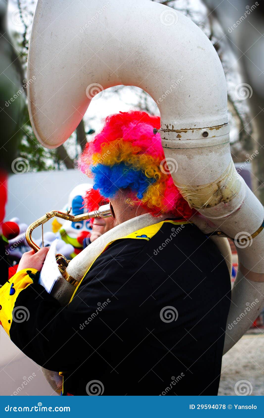Musician Clown Playing Tuba Stock Photo Image of comedy, bass 29594078