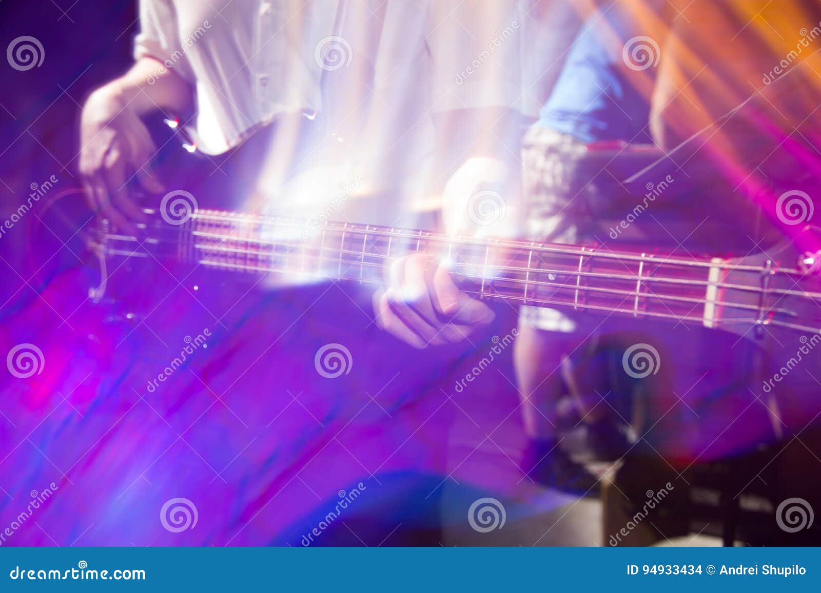 Musician Playing Guitar in a Rock Band Stock Photo Image of rock