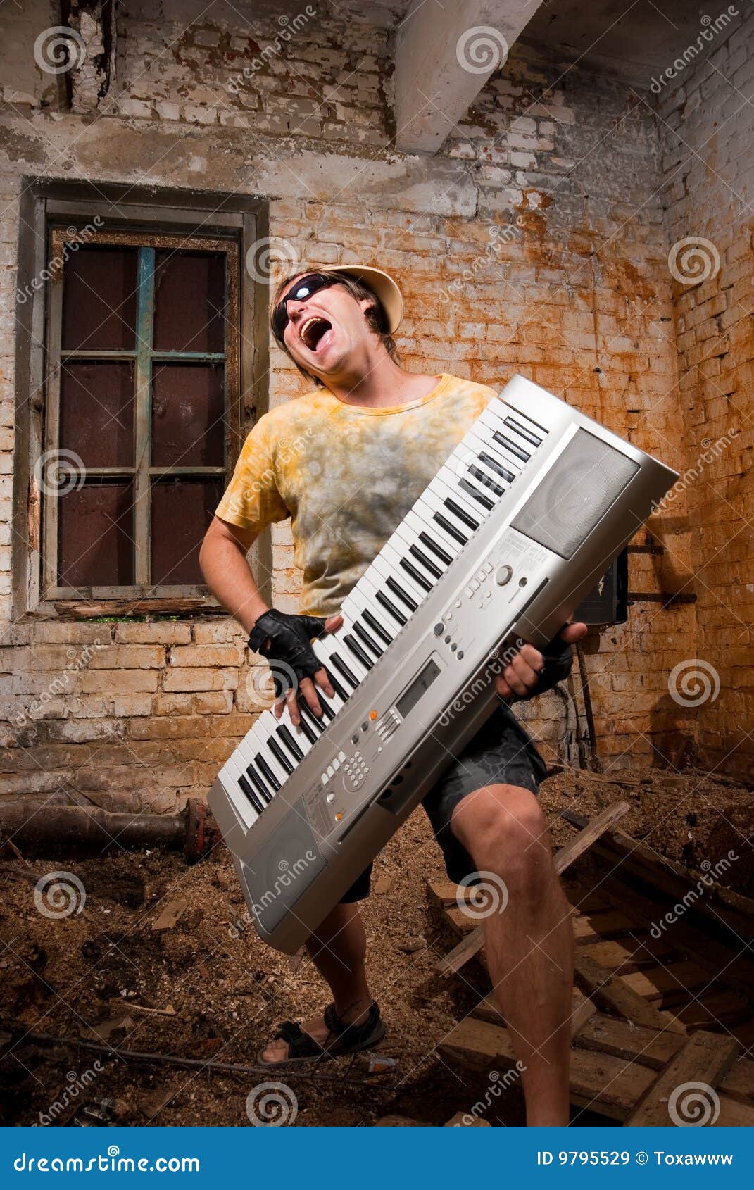 Musician Plays a Synthesizer Stock Image Image of person, expression