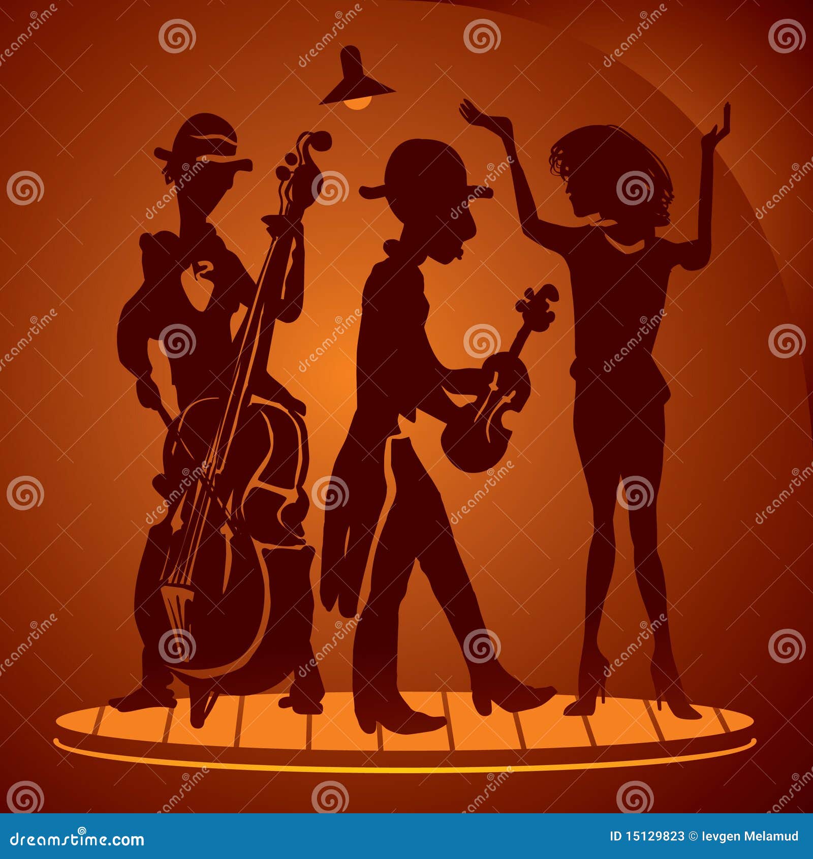 musicians on a cabaret scene