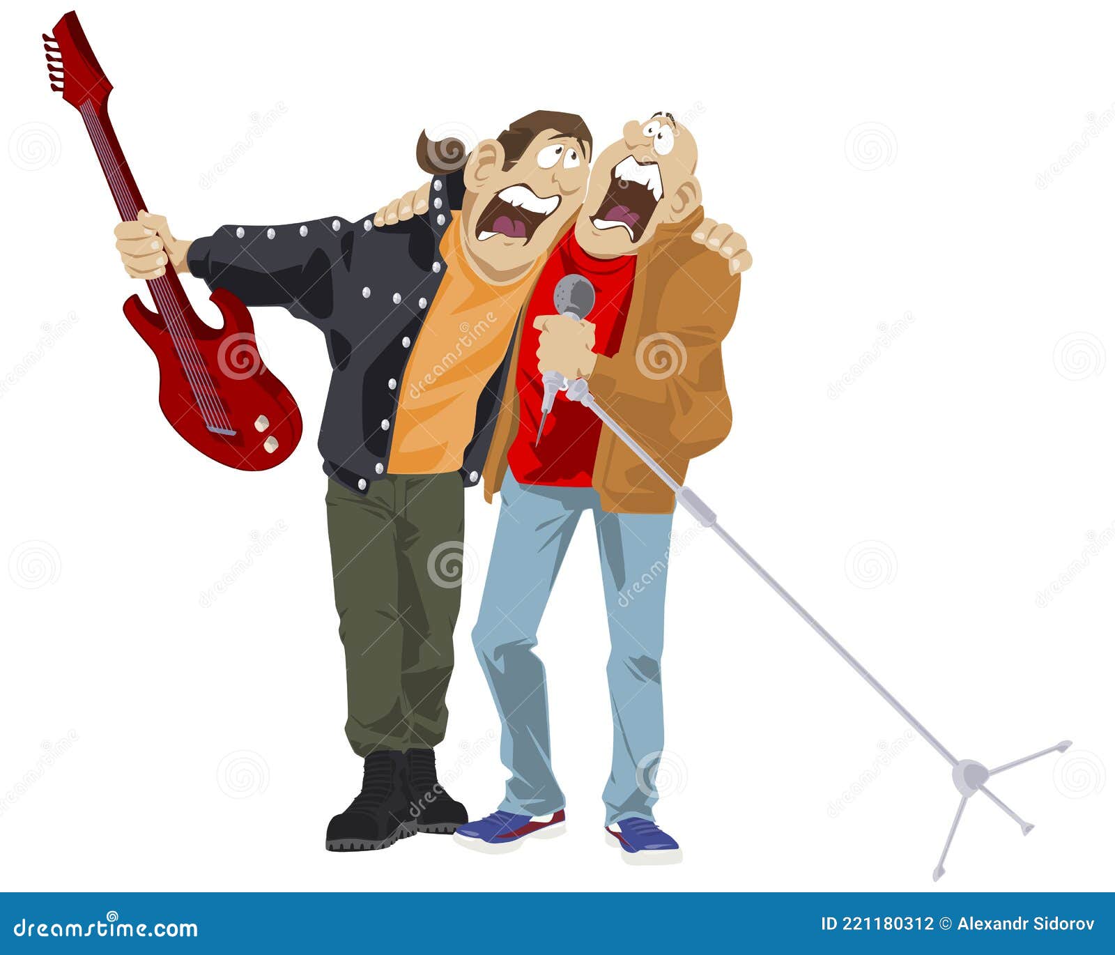 musicians performing song. rockers on stage. rock stars.  for internet and mobile website
