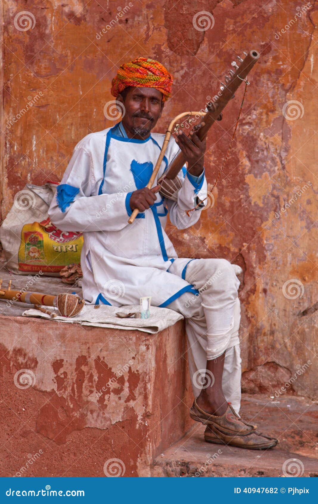 Musicien Indien De Rue Photographie Editorial Image Du Busker 40947682