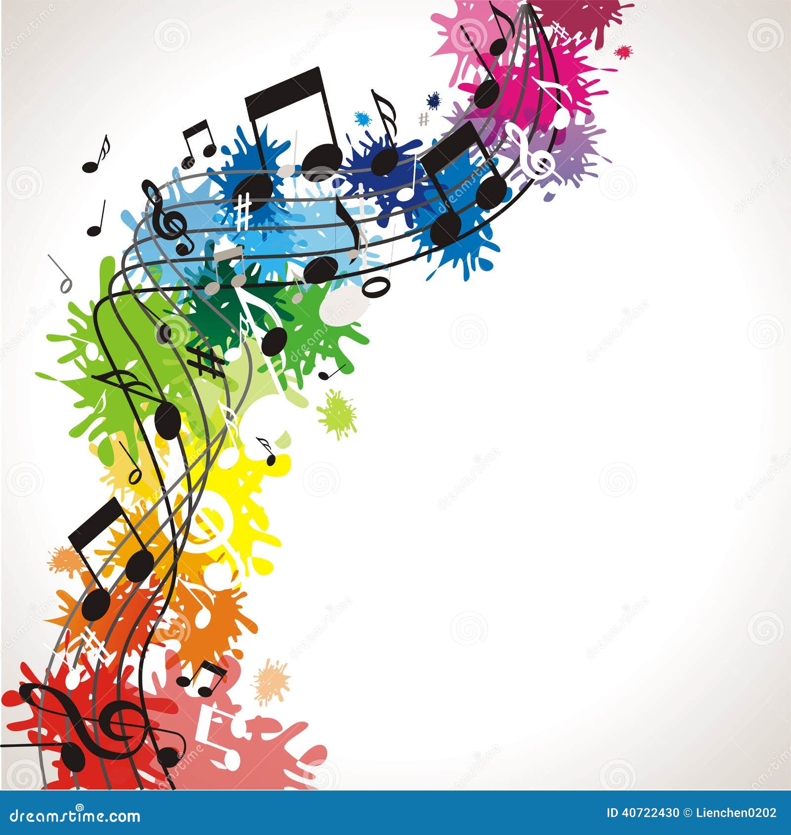 Musik Background With Notes Stock Vector - Image: 40722430