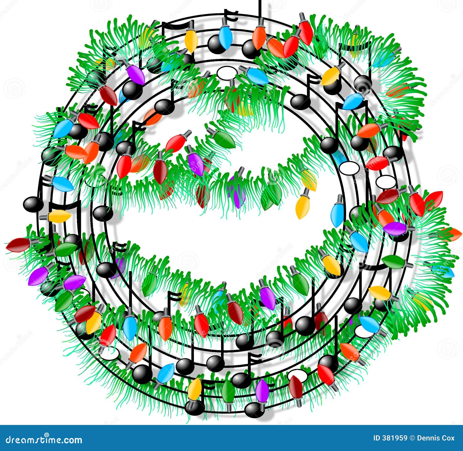 Musique de Noël illustration stock. Illustration du musique - 381959