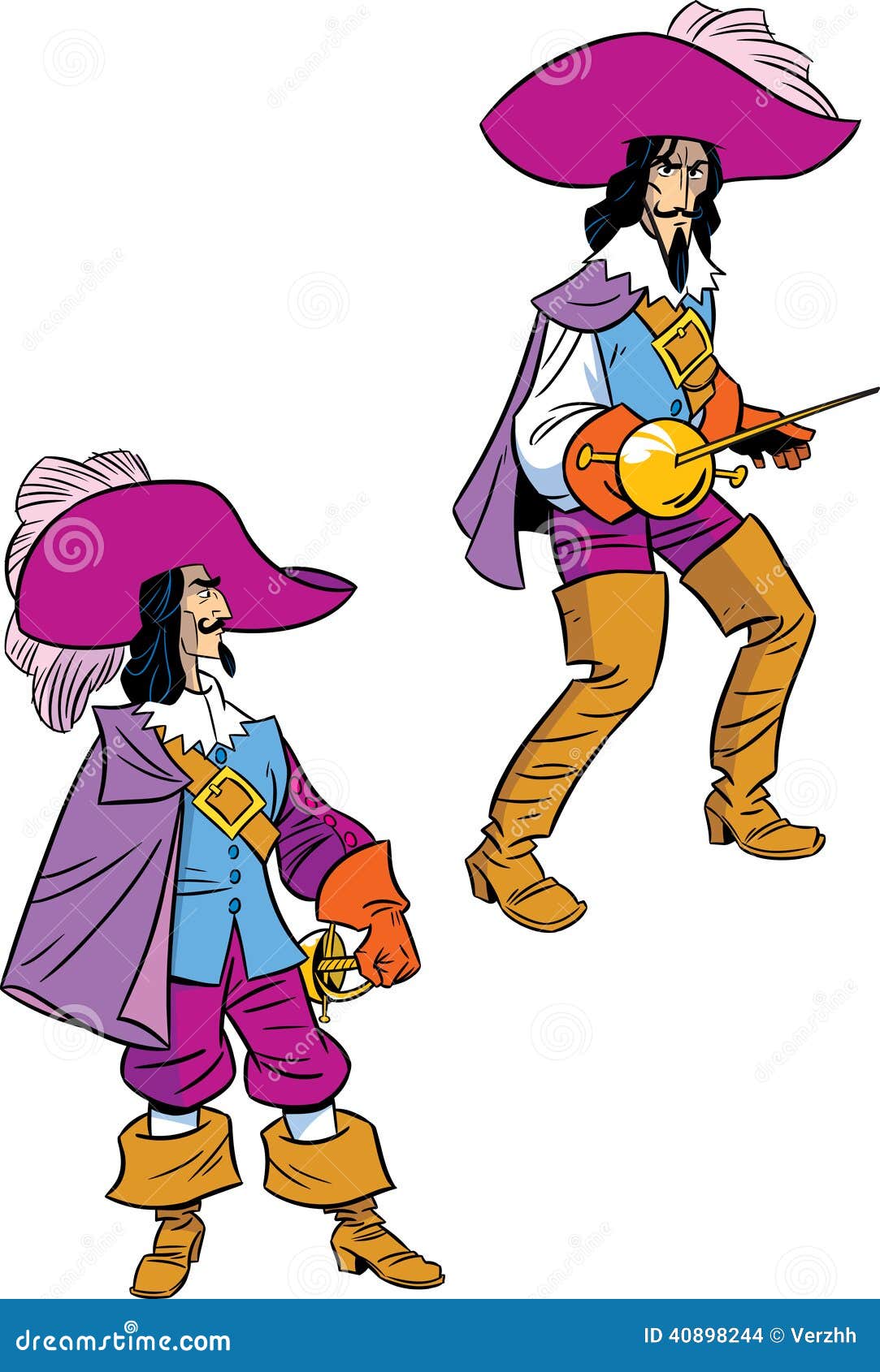 musketeer in two poses