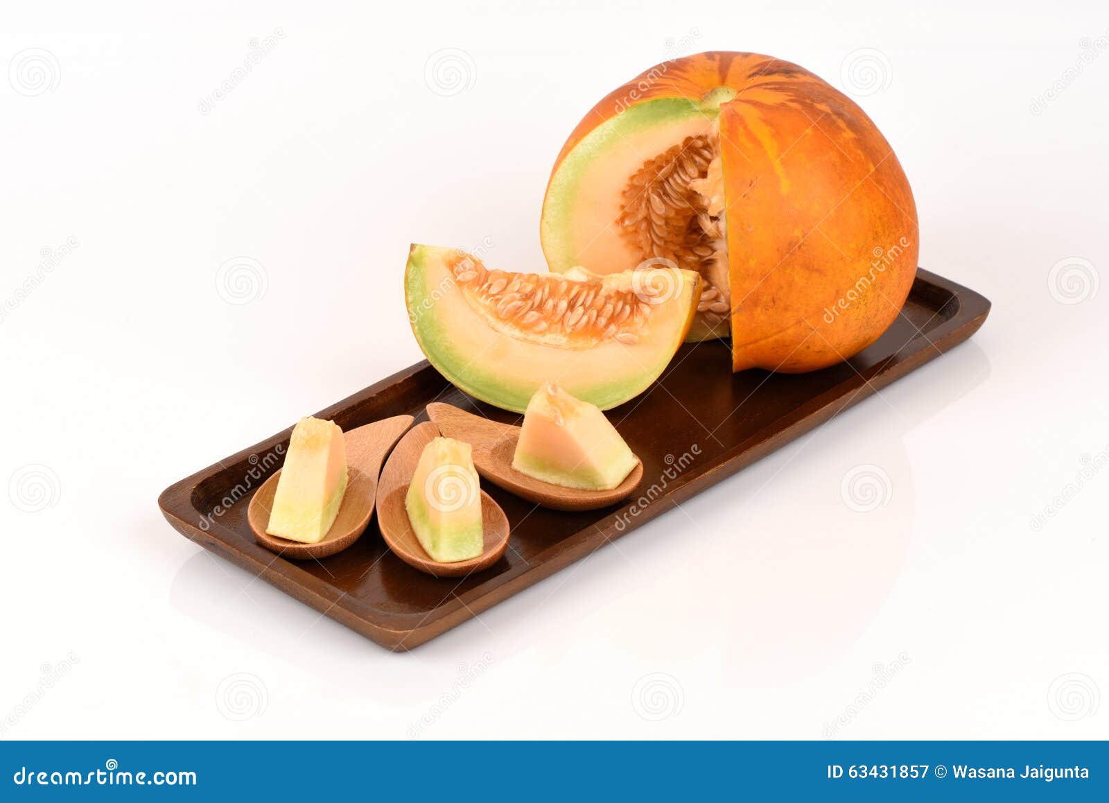 Muskmelon in Thailand stock image. Image of nature, green 63431857