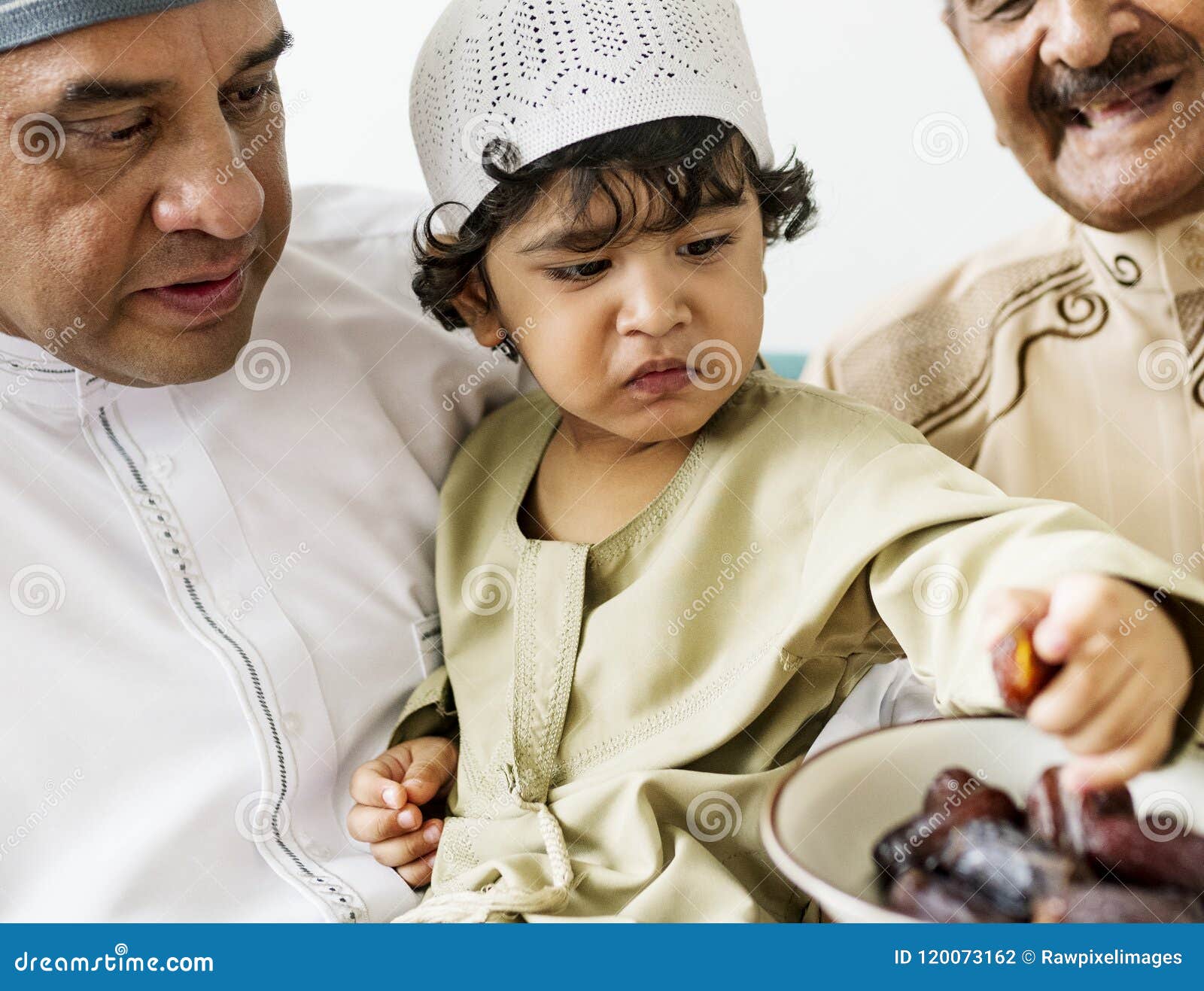 Muslim Boy Eating Dried Dates Stock Photo Image of modest, parents 120073162