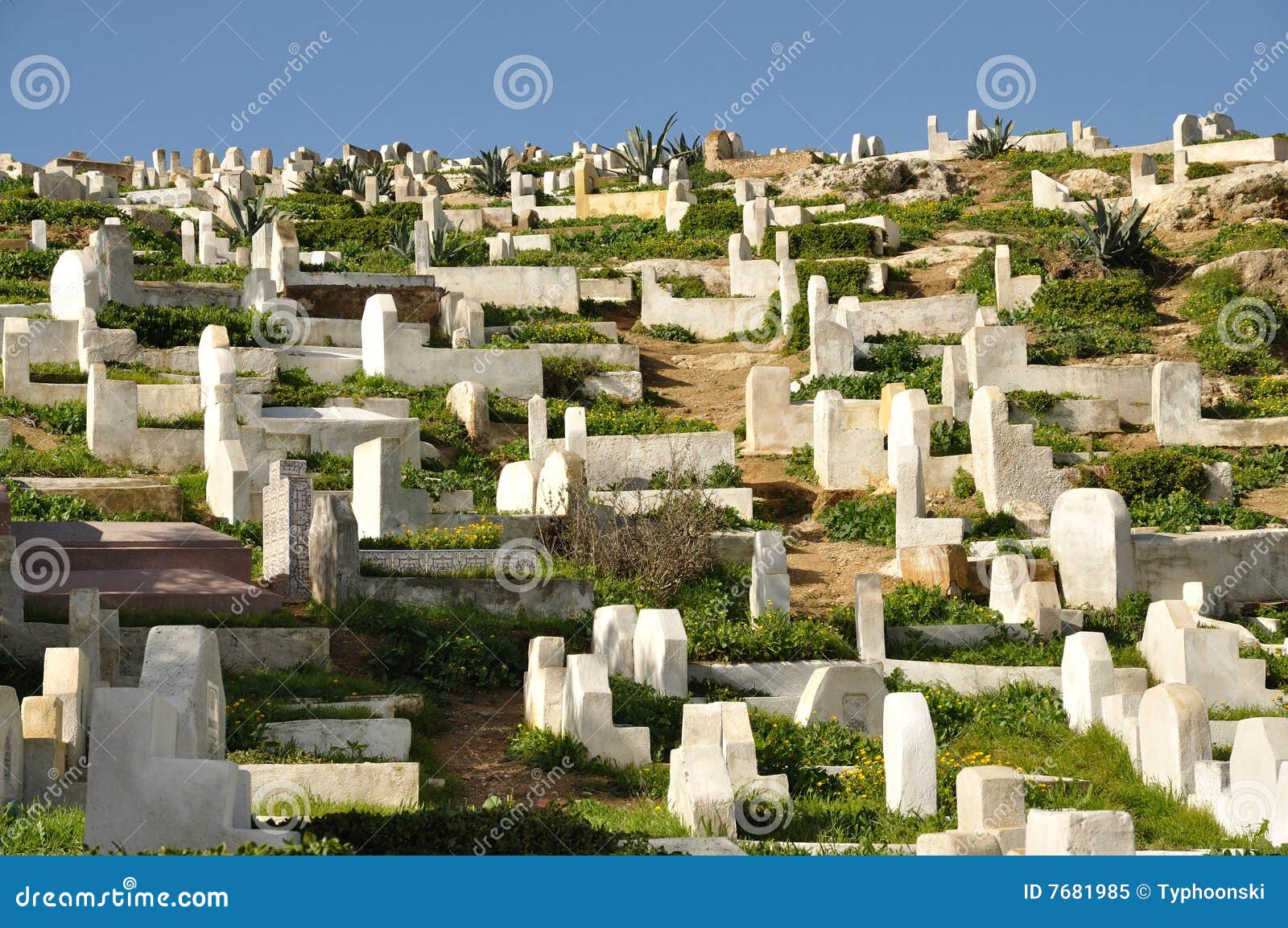 Muslim cemetery stock image. Image of africa, aerial, arabic 7681985