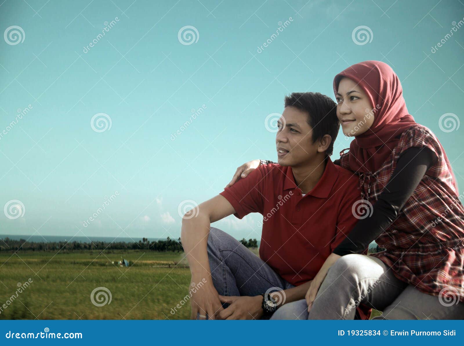 Muslim couple outdoor stock photo. Image of photograph - 19325834